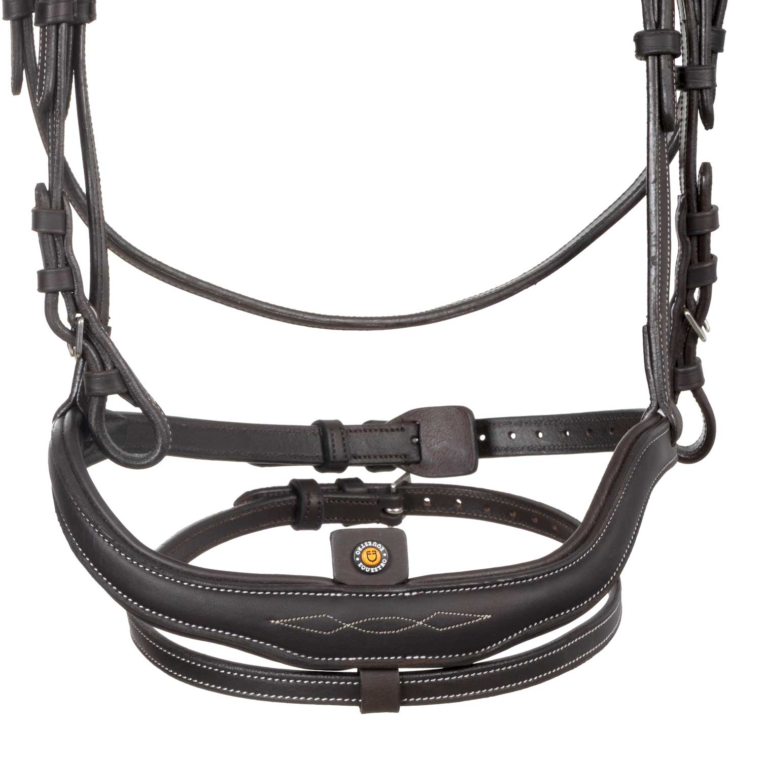 Equestro Testiera in Morbida Pelle Cucita