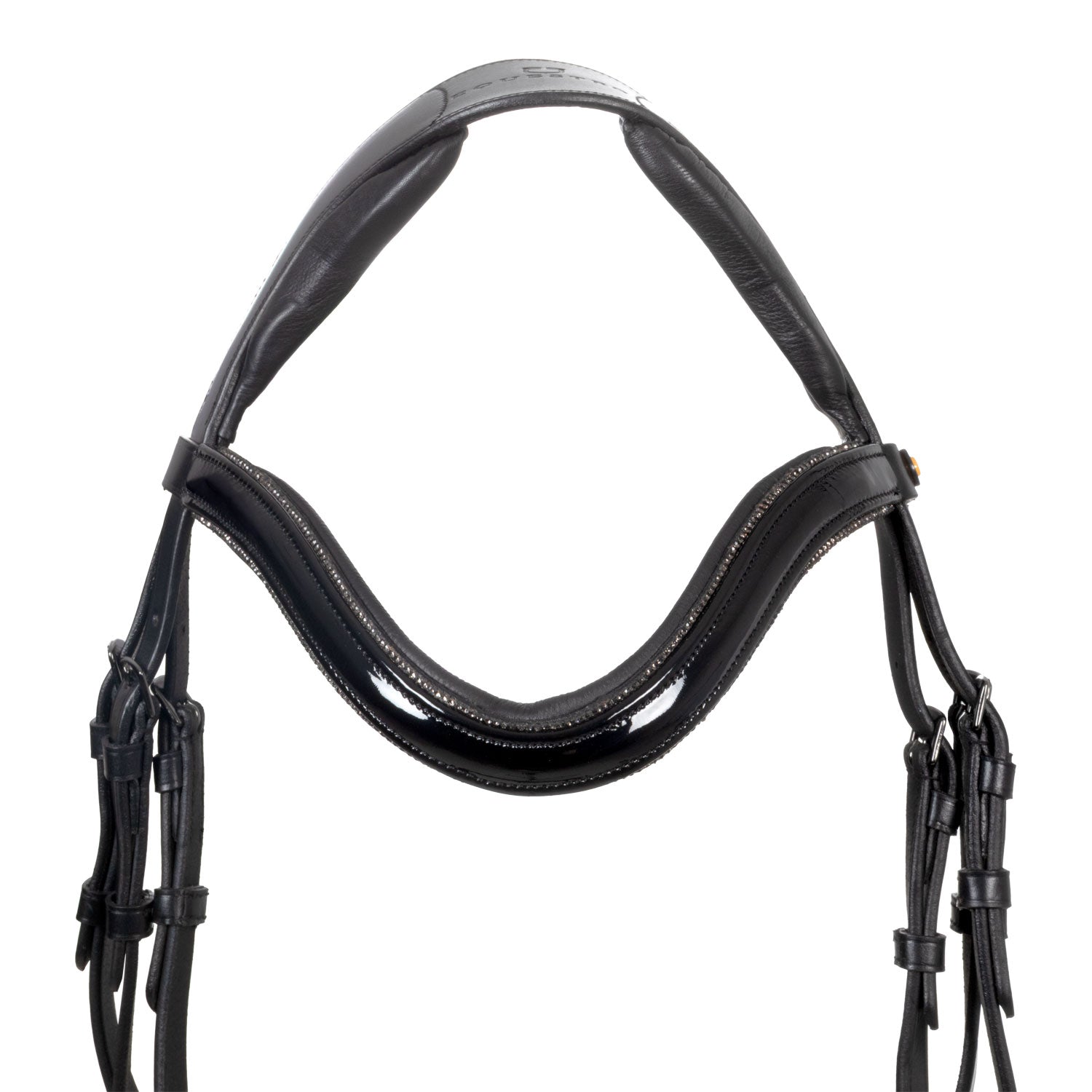 Equestro Testiera Inglese in Cuoio Lucido con Brillantini