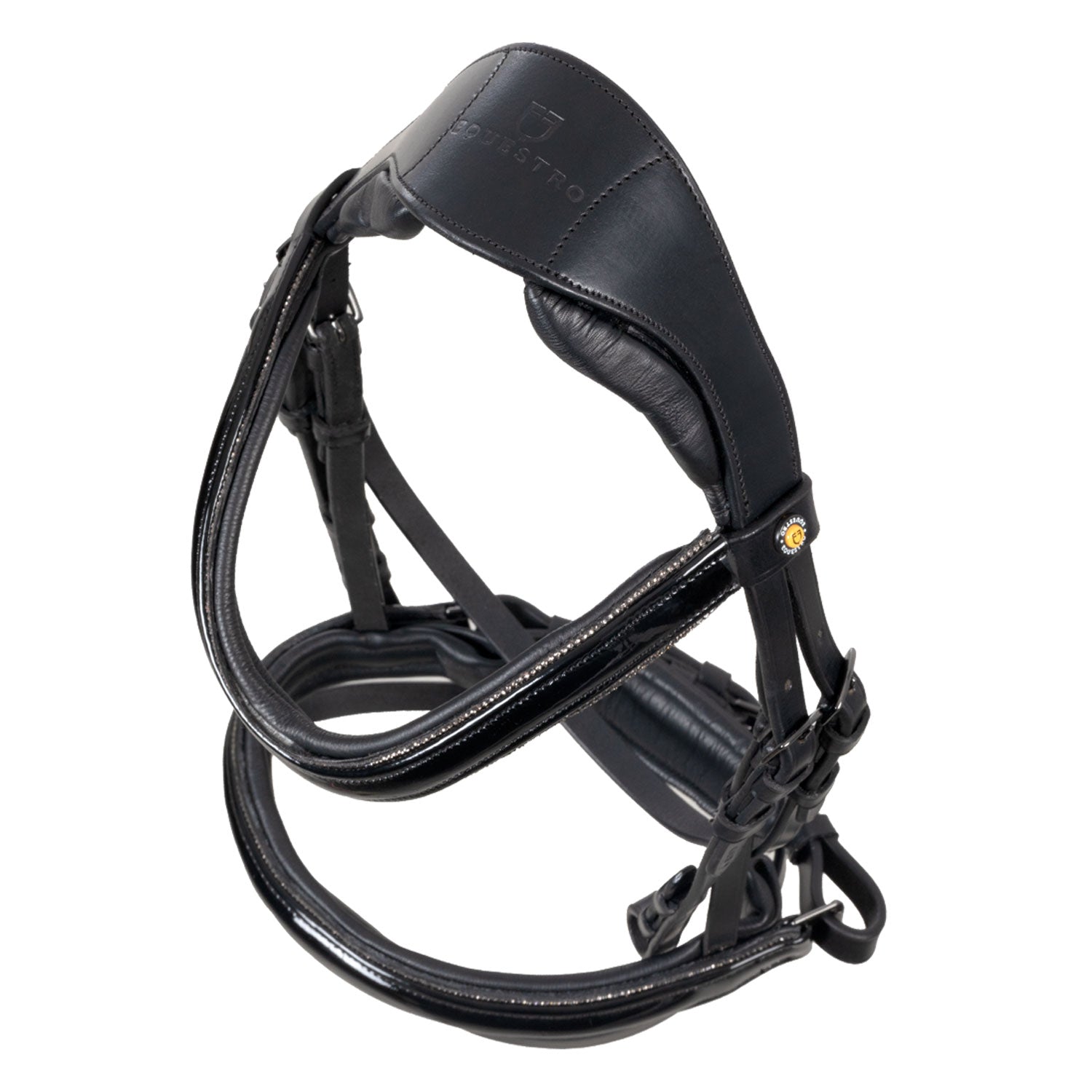 Equestro Testiera Inglese in Cuoio Lucido con Brillantini