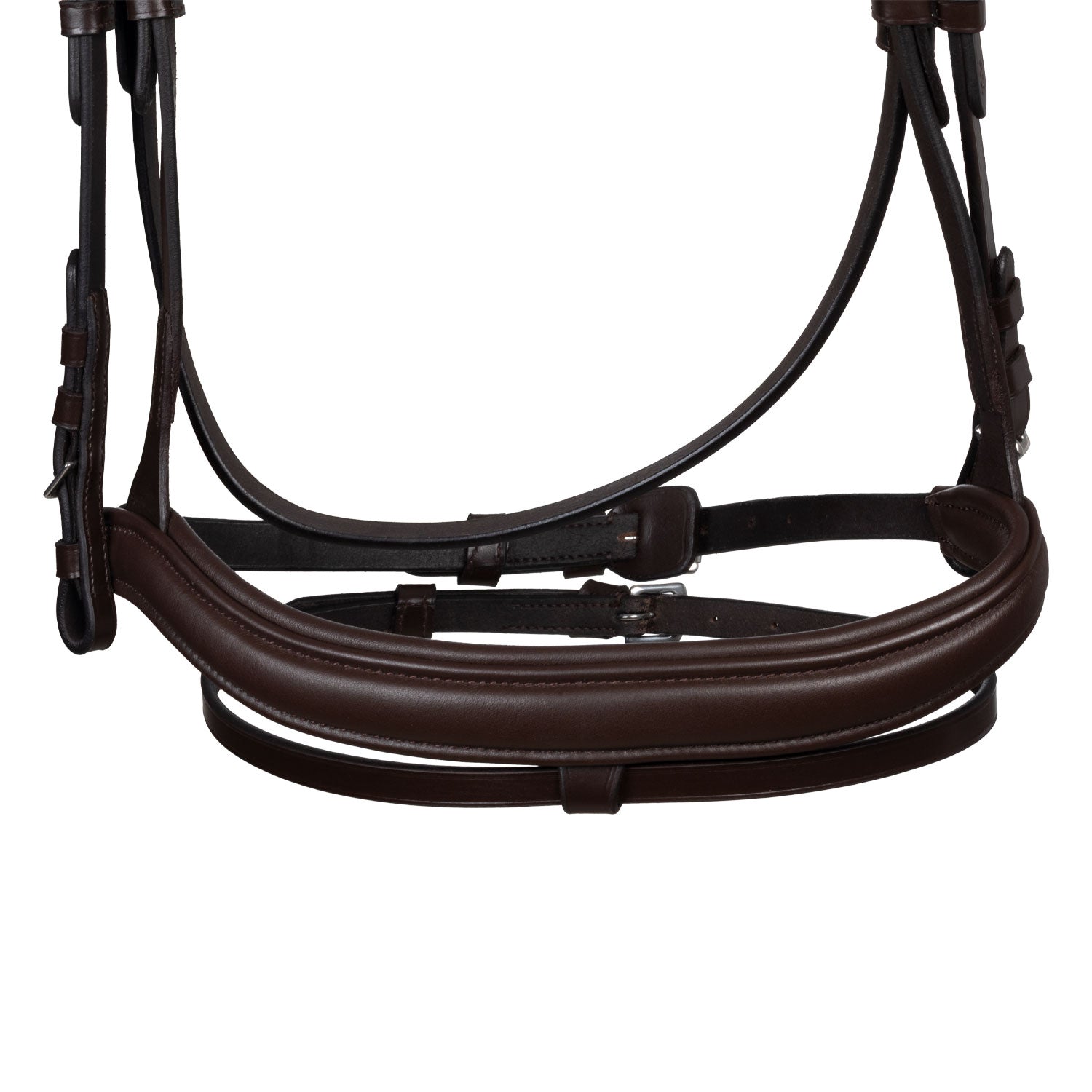 Equestro Testiera Nera Anatomica in Pelle con Strass