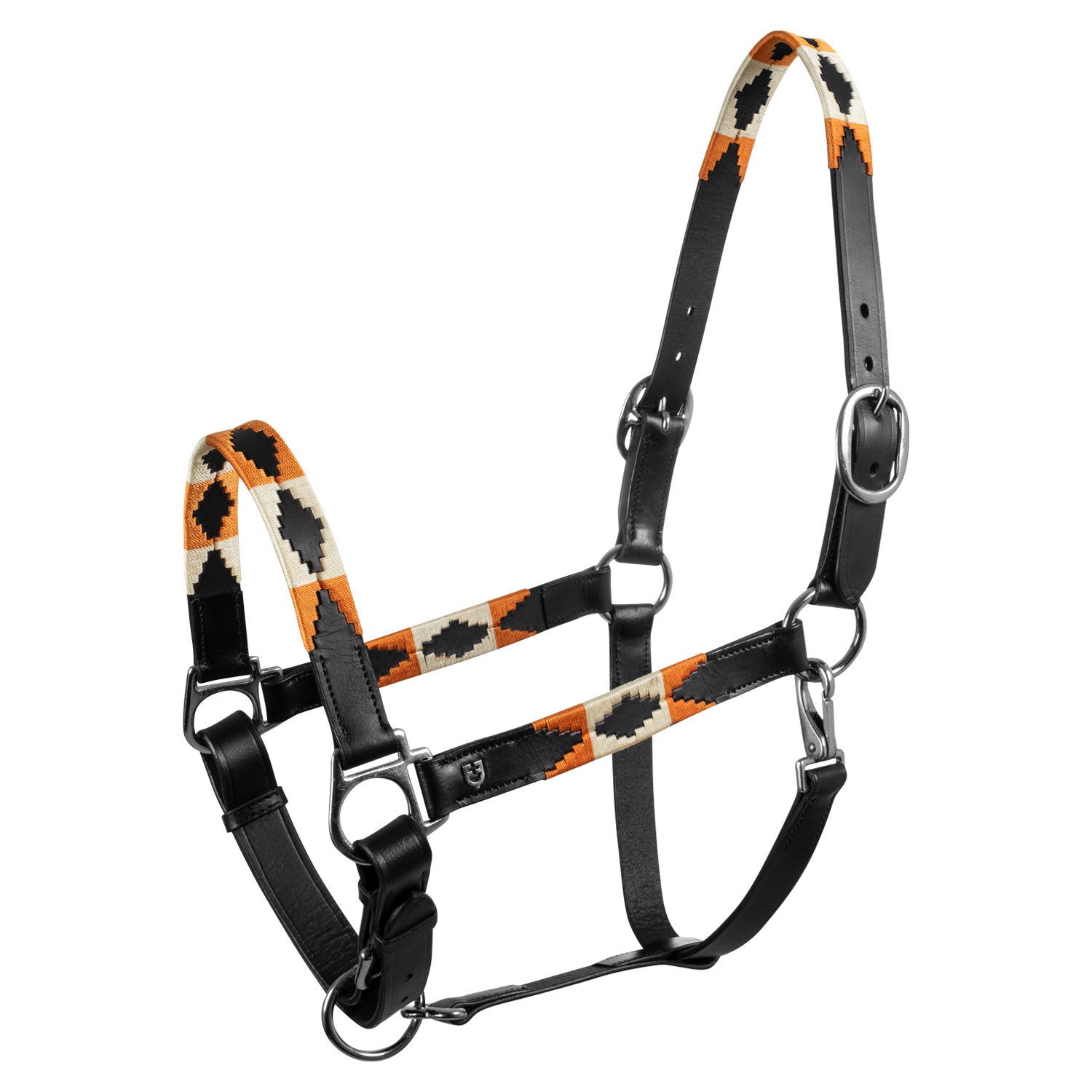 Equestro Cavezza in Cuoio con Decorazioni Navajo