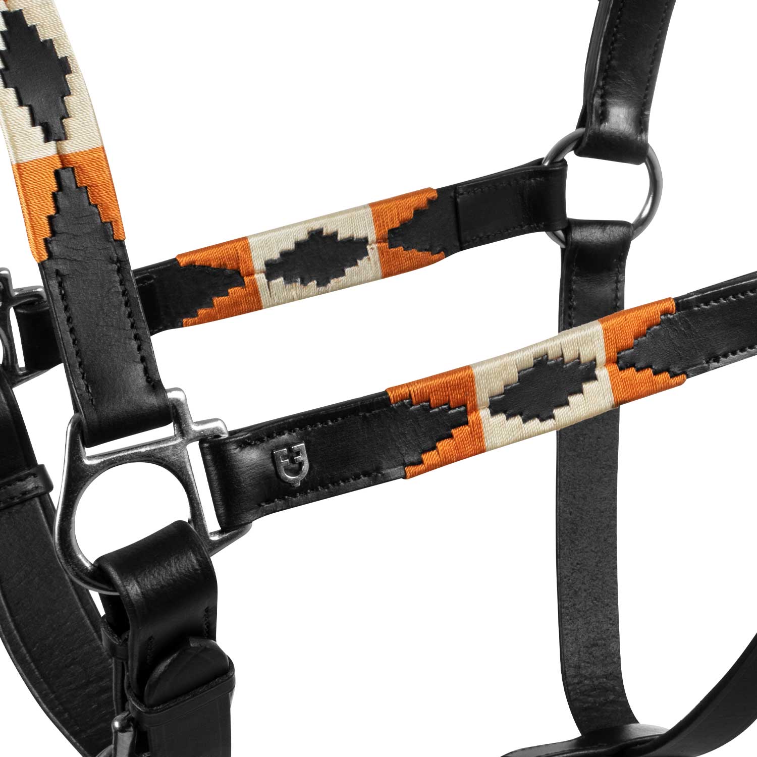 Equestro Cavezza in Cuoio con Decorazioni Navajo