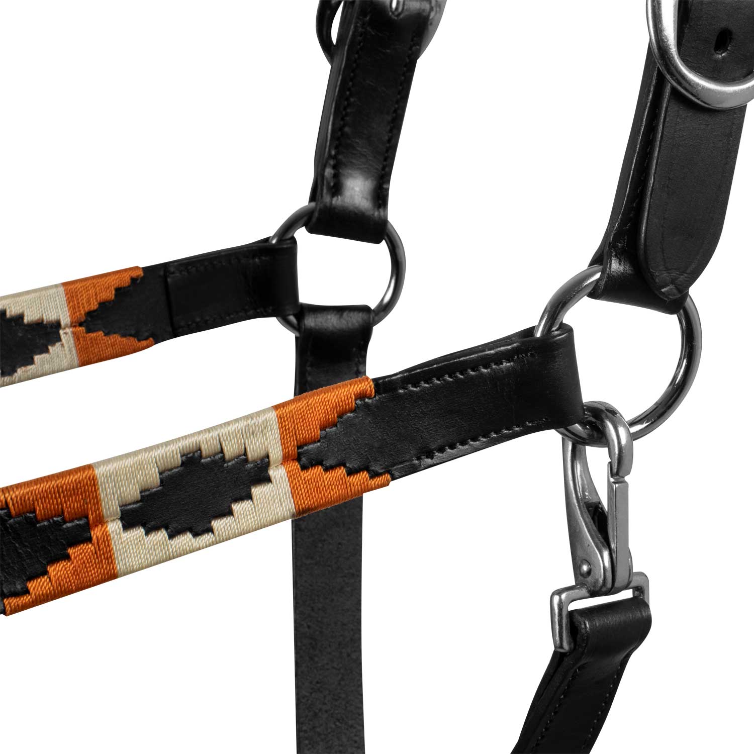 Equestro Cavezza in Cuoio con Decorazioni Navajo