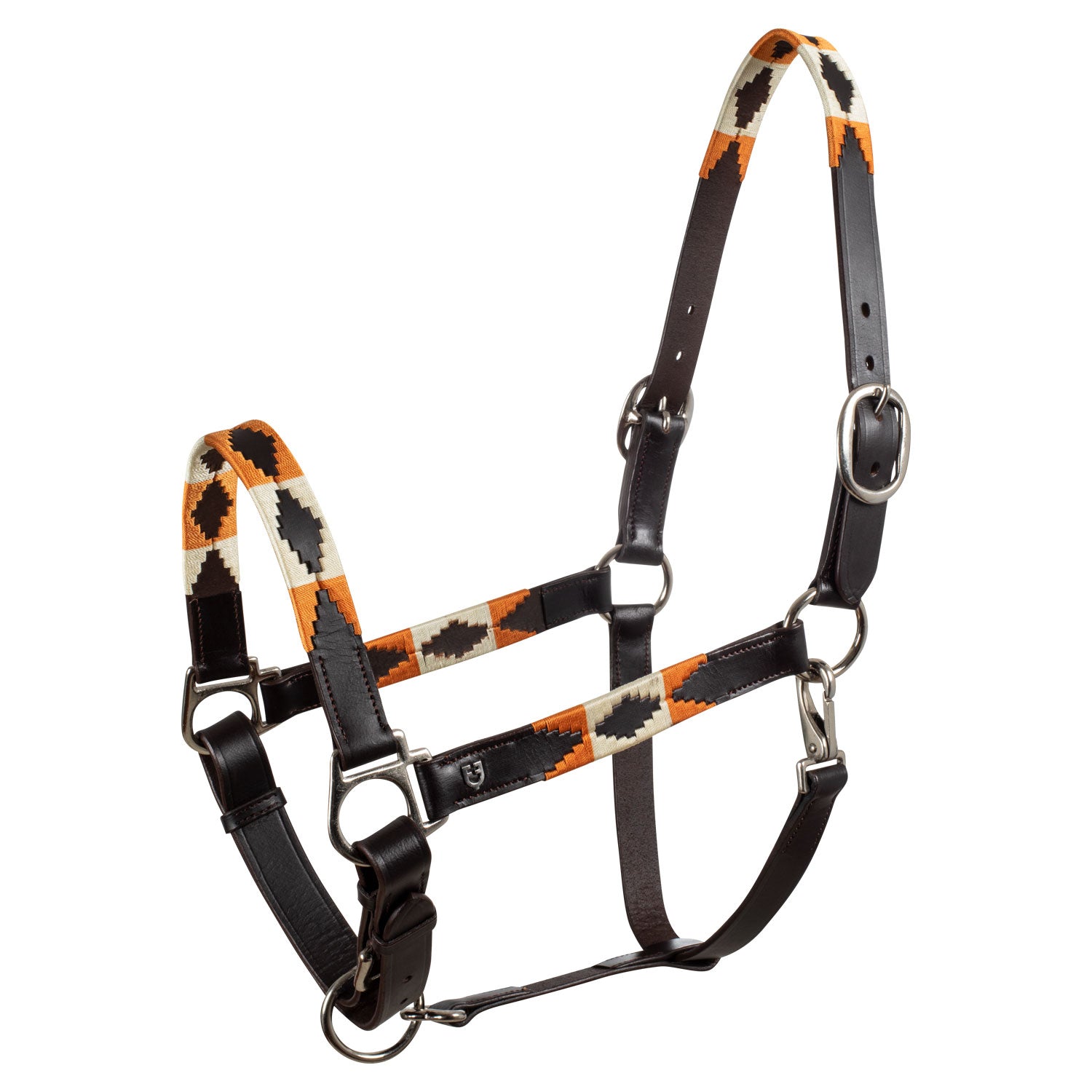 Equestro Cavezza in Cuoio con Decorazioni Navajo