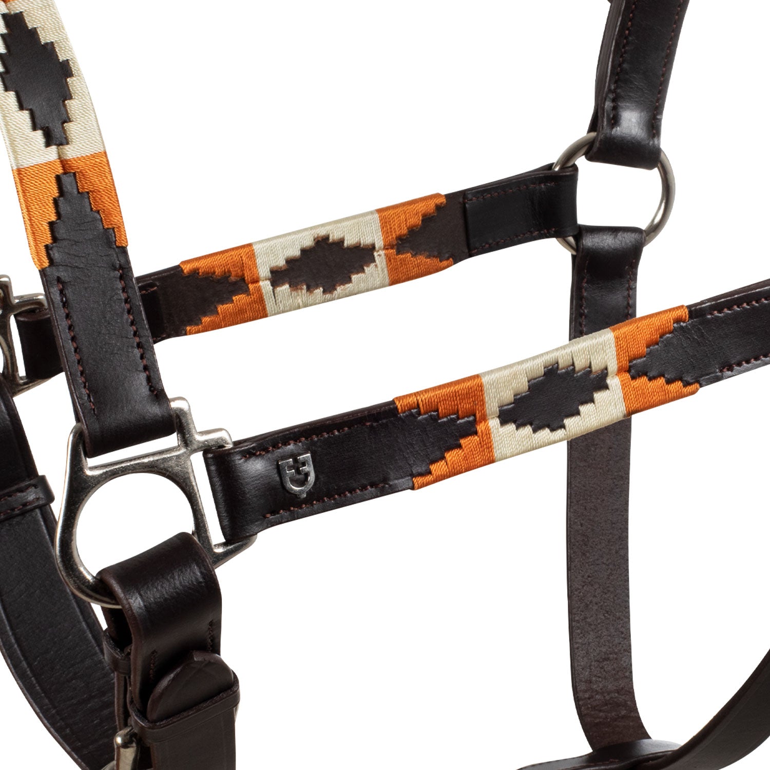 Equestro Cavezza in Cuoio con Decorazioni Navajo