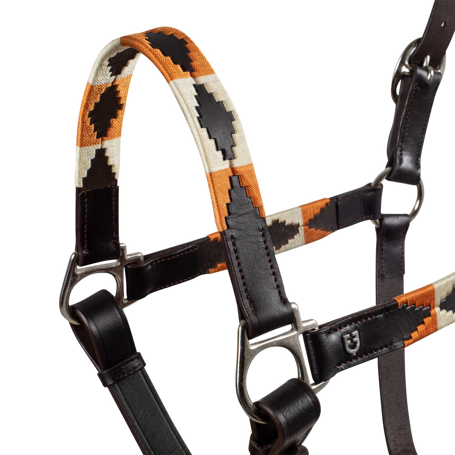 Equestro Cavezza in Cuoio con Decorazioni Navajo