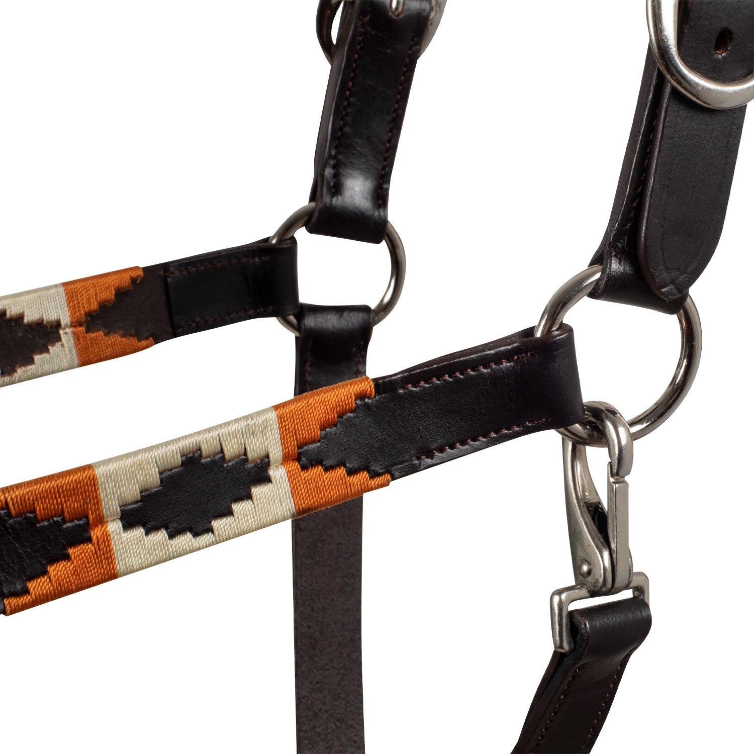 Equestro Cavezza in Cuoio con Decorazioni Navajo