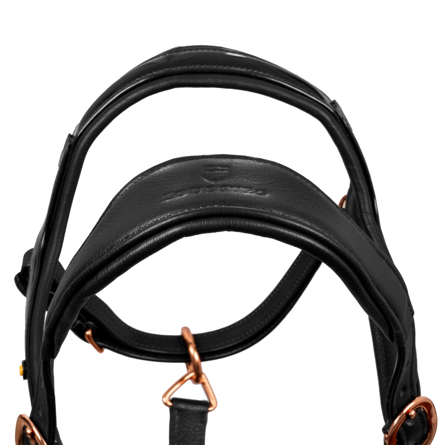 Equestro Cavezza Cuoio Lucido Fibbie Rose Gold
