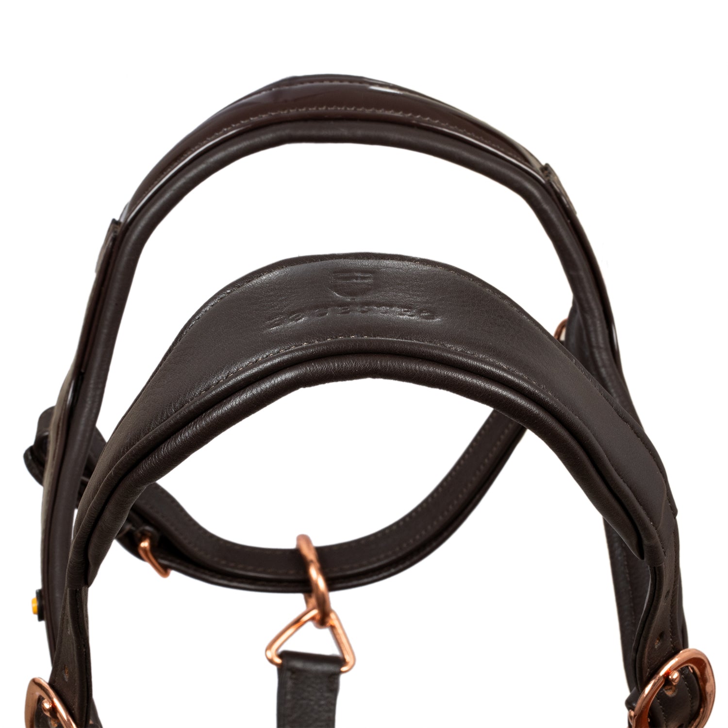 Equestro Cavezza Cuoio Lucido Fibbie Rose Gold