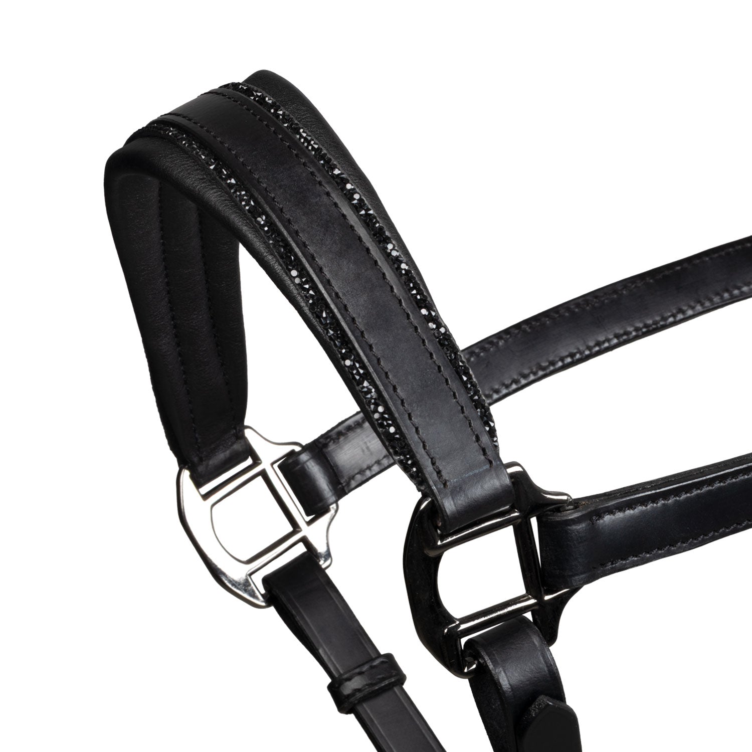 Equestro Cavezza in Cuoio con Piping Glitterato