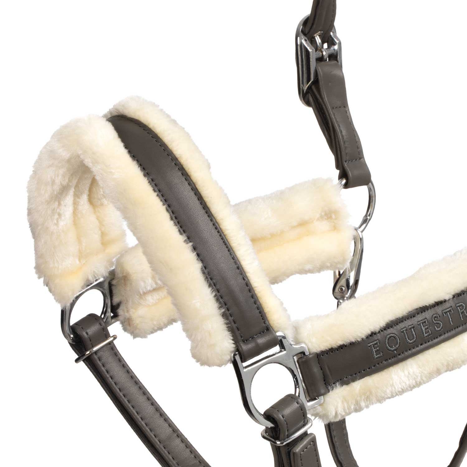 Equestro Cavezza in Polipropene con Imbottitura Montone Sintetico