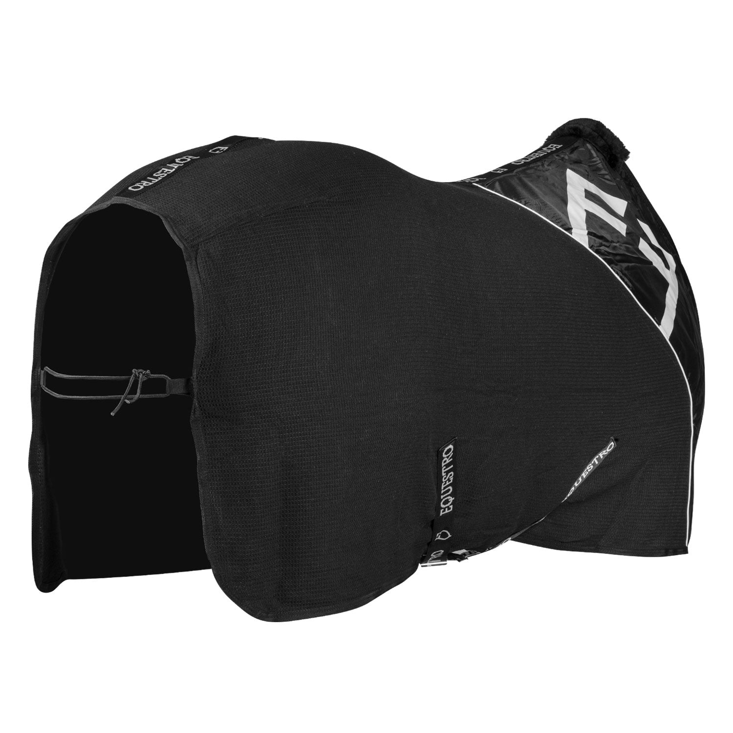 Coperta da Box Equestro in tessuto Waffle con logo a contrasto