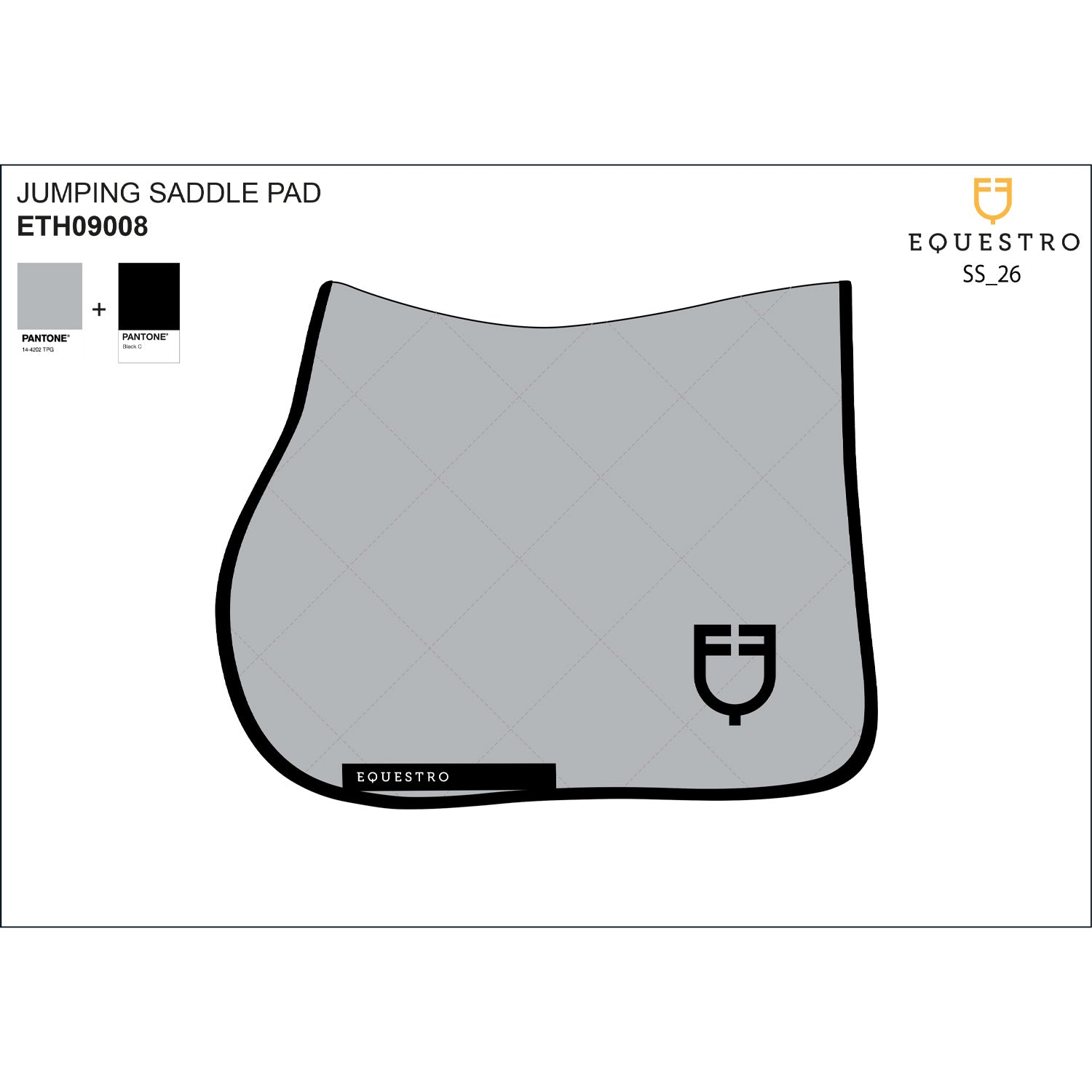 Equestro Sottosella Salto con Logo Ricamato Line Edition nero