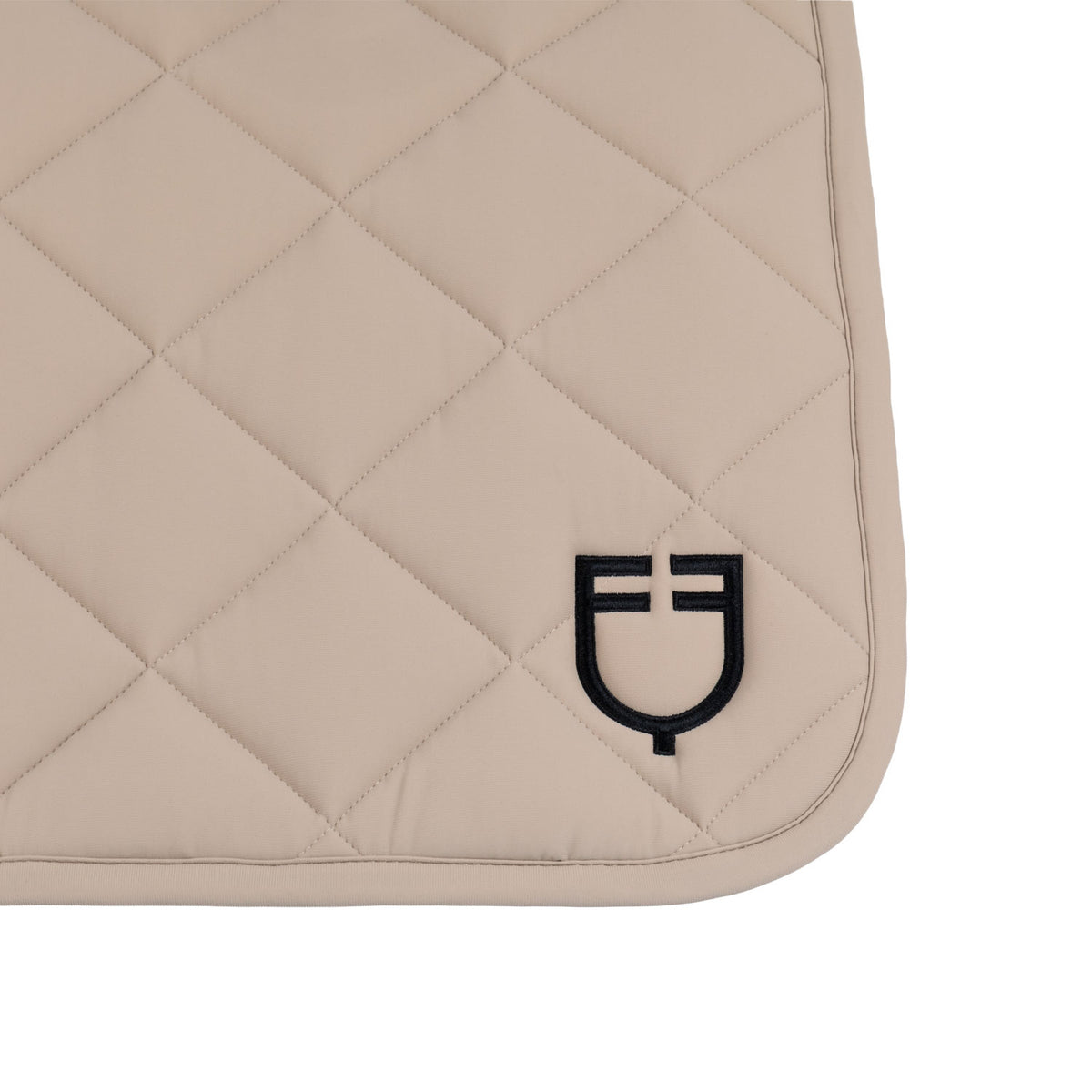 Equestro Sottosella da Dressage con Trapuntatura a Rombi e Logo Ricamato