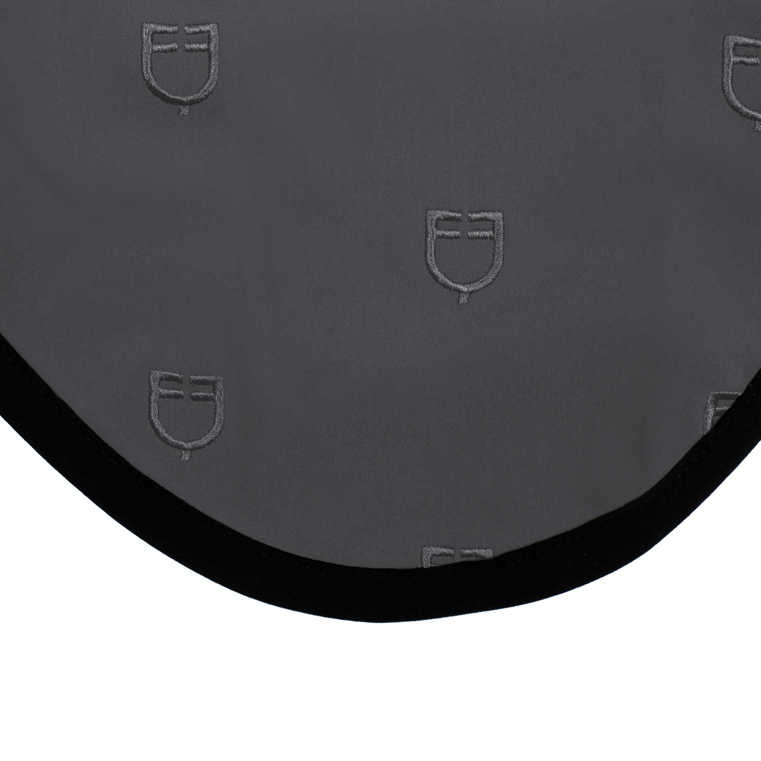 Equestro Cuffietta Multilogo in Tessuto Tecnico Line Edition nero