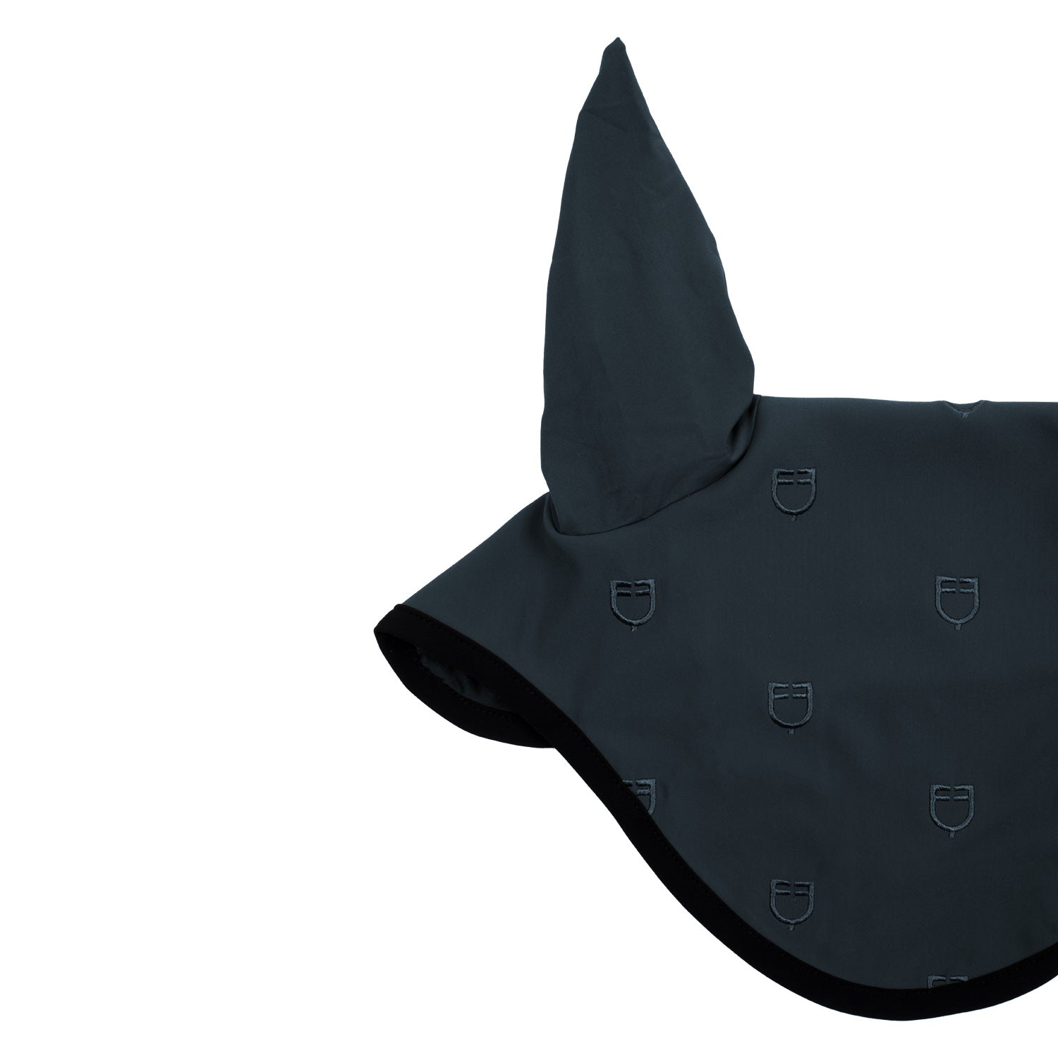 Equestro Cuffietta Multilogo in Tessuto Tecnico Line Edition nero