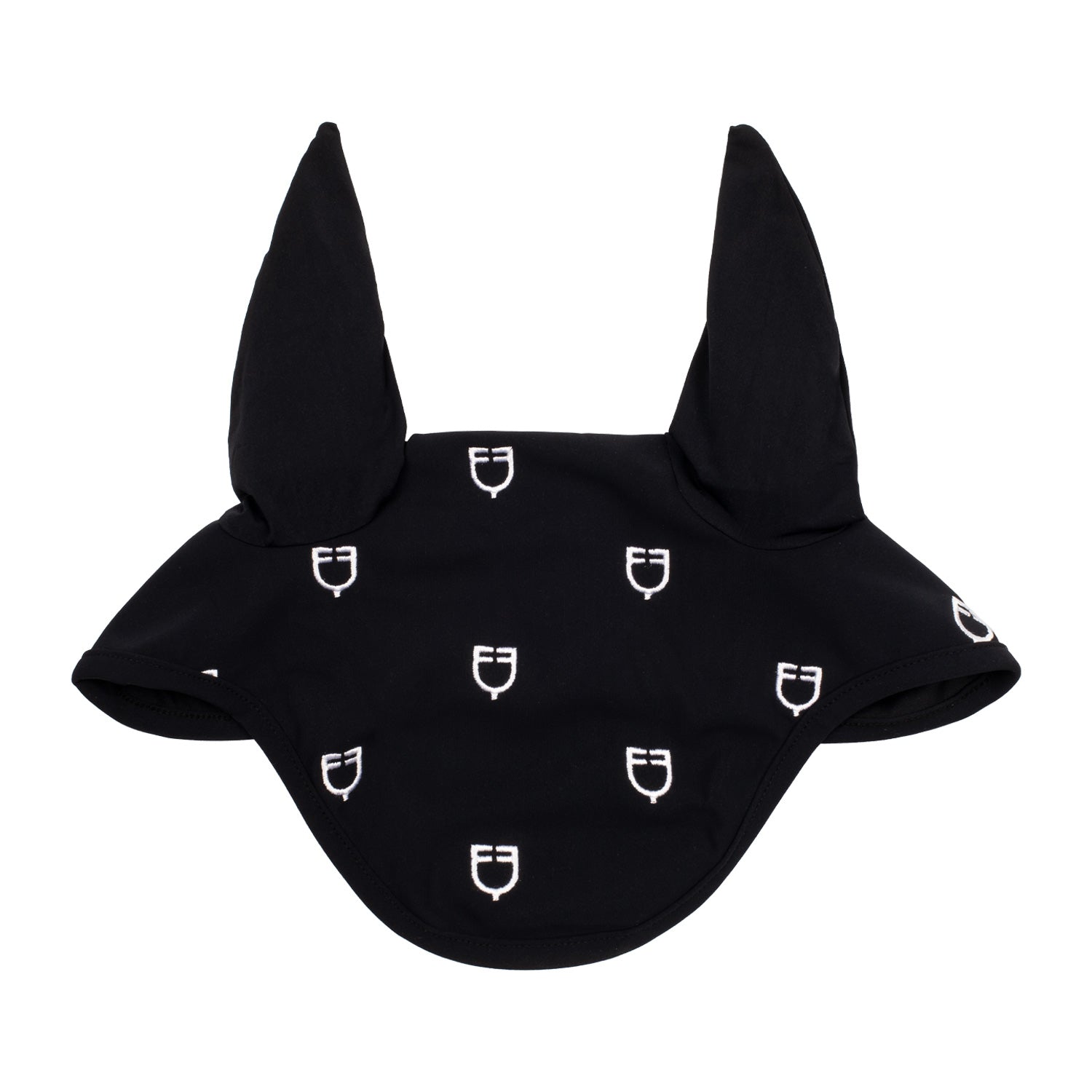 Equestro Cuffietta Multilogo in Tessuto Tecnico Line Edition nero