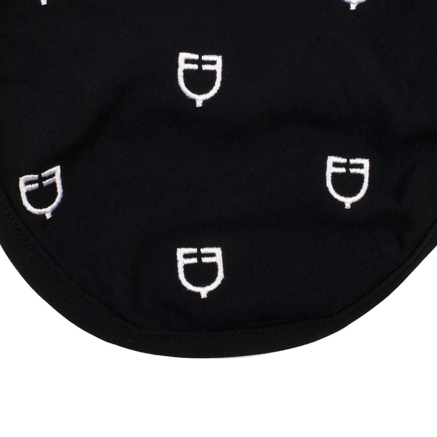 Equestro Cuffietta Multilogo in Tessuto Tecnico Line Edition nero