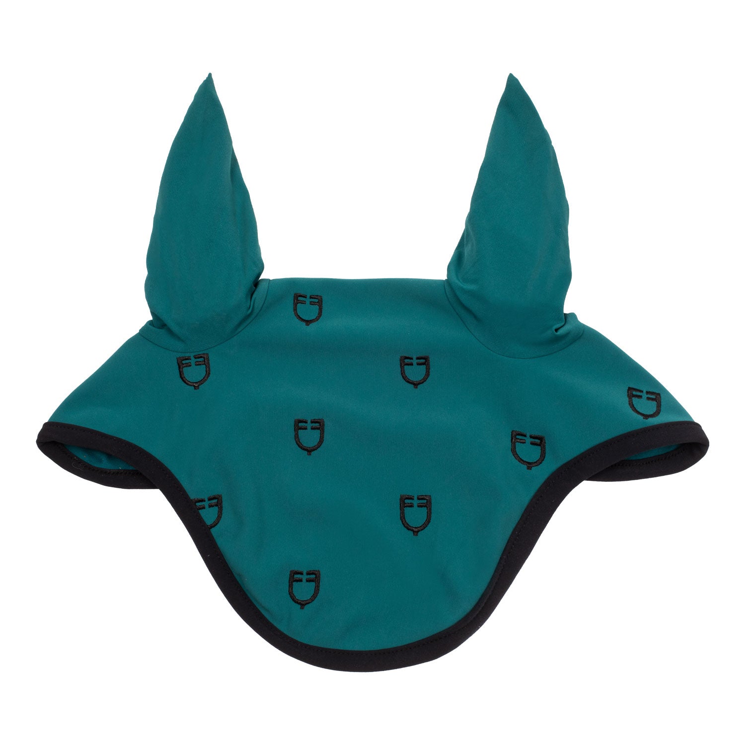 Equestro Cuffietta Multilogo in Tessuto Tecnico Line Edition nero
