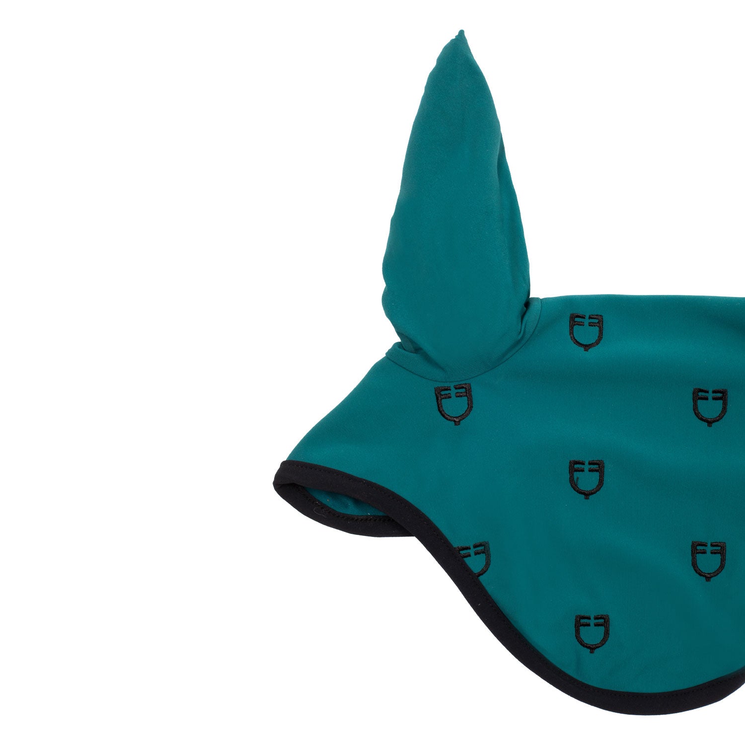 Equestro Cuffietta Multilogo in Tessuto Tecnico Line Edition nero