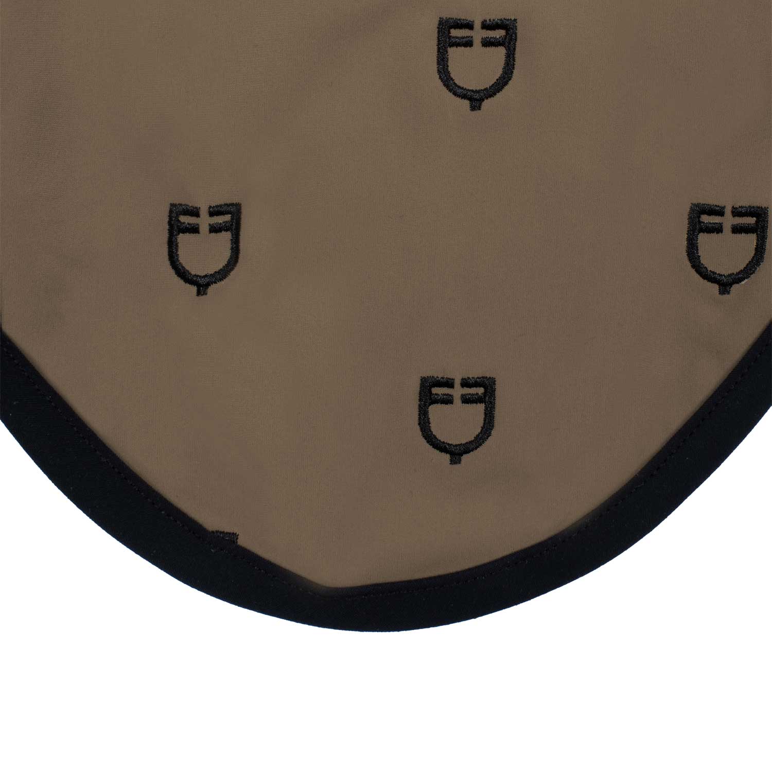 Equestro Cuffietta Multilogo in Tessuto Tecnico Line Edition nero