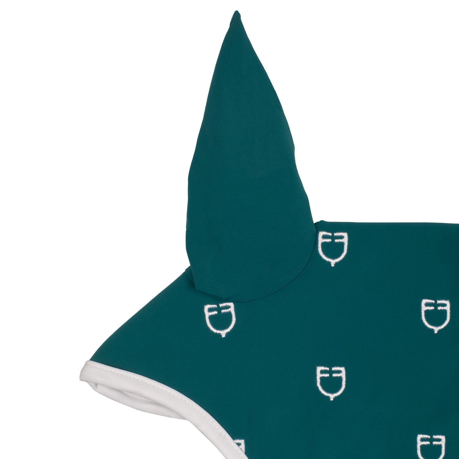 Equestro Cuffietta Multilogo in Tessuto Tecnico Line Edition bianco