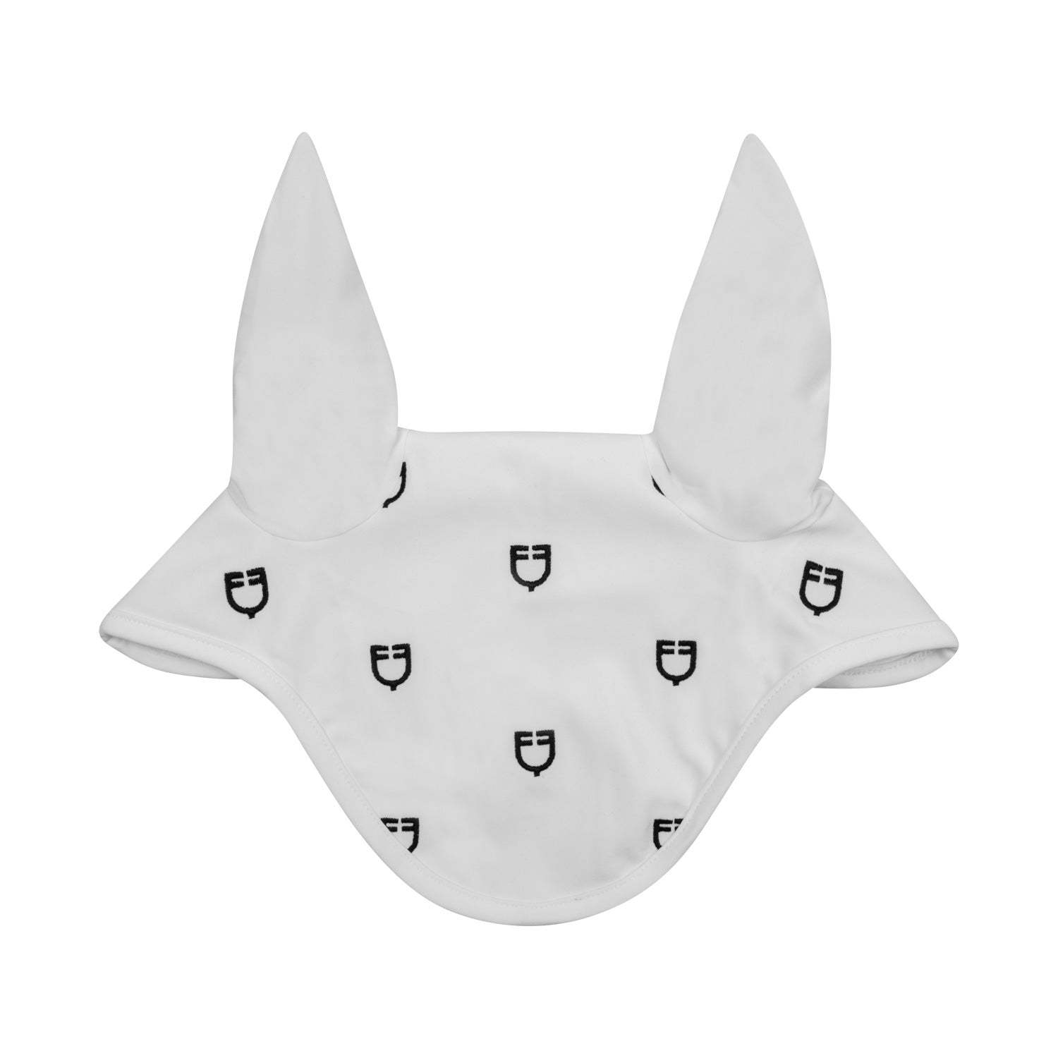 Equestro Cuffietta Multilogo in Tessuto Tecnico Line Edition bianco
