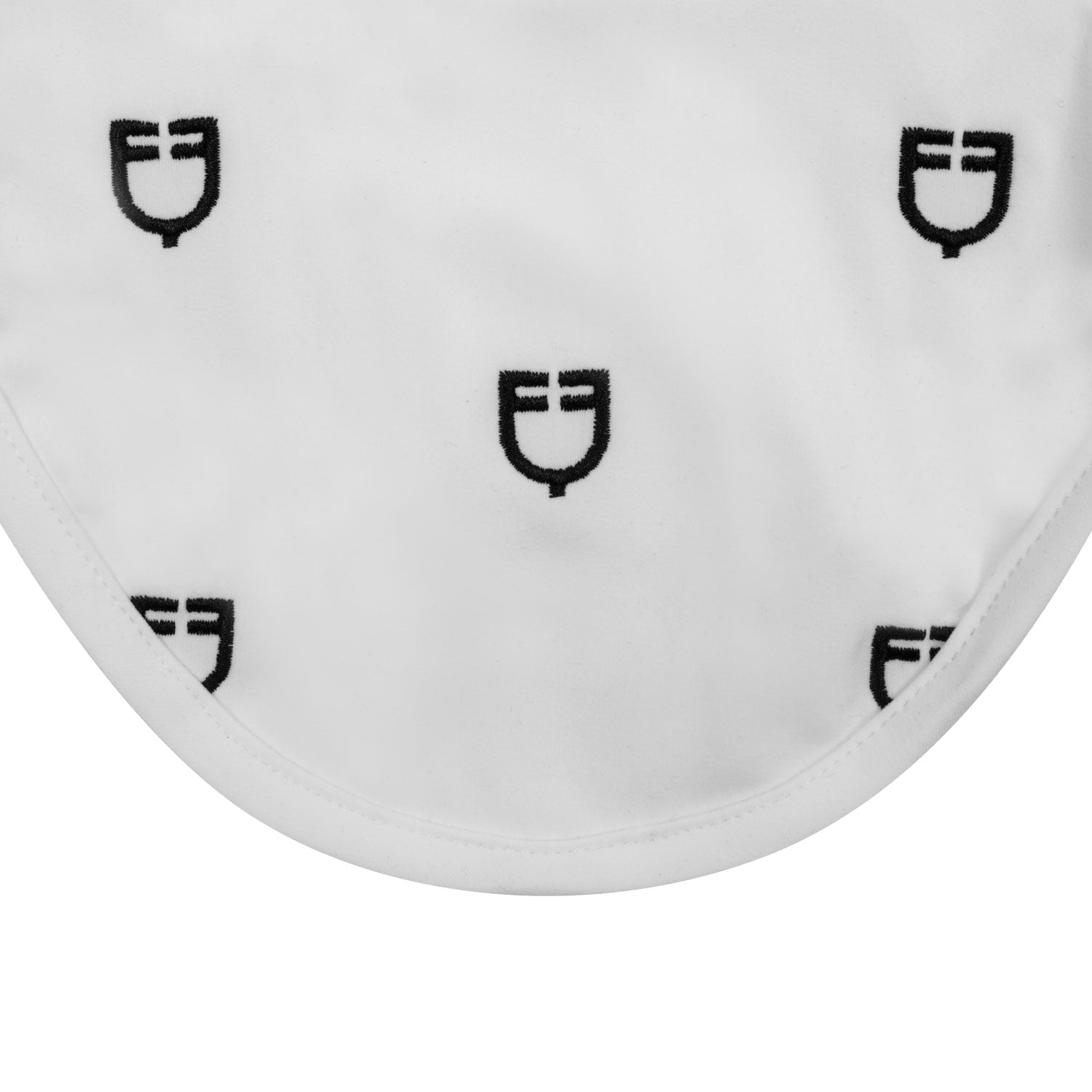 Equestro Cuffietta Multilogo in Tessuto Tecnico Line Edition bianco