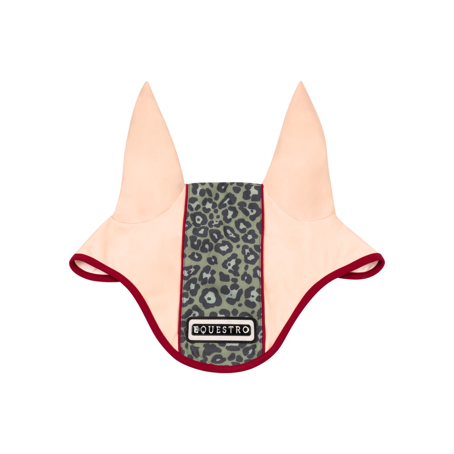 Equestro Cuffietta in Tessuto Tecnico con Fascia Centrale Leopardata