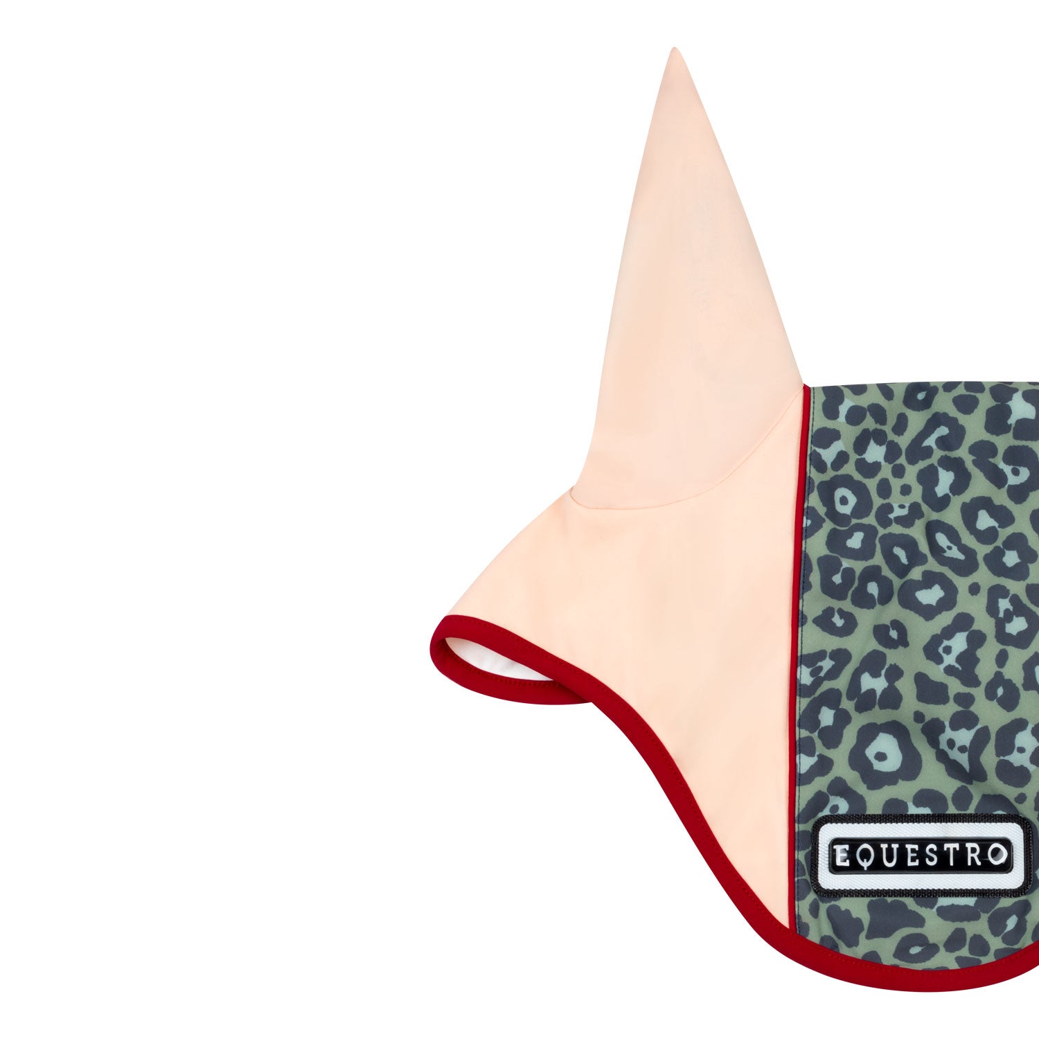 Equestro Cuffietta in Tessuto Tecnico con Fascia Centrale Leopardata