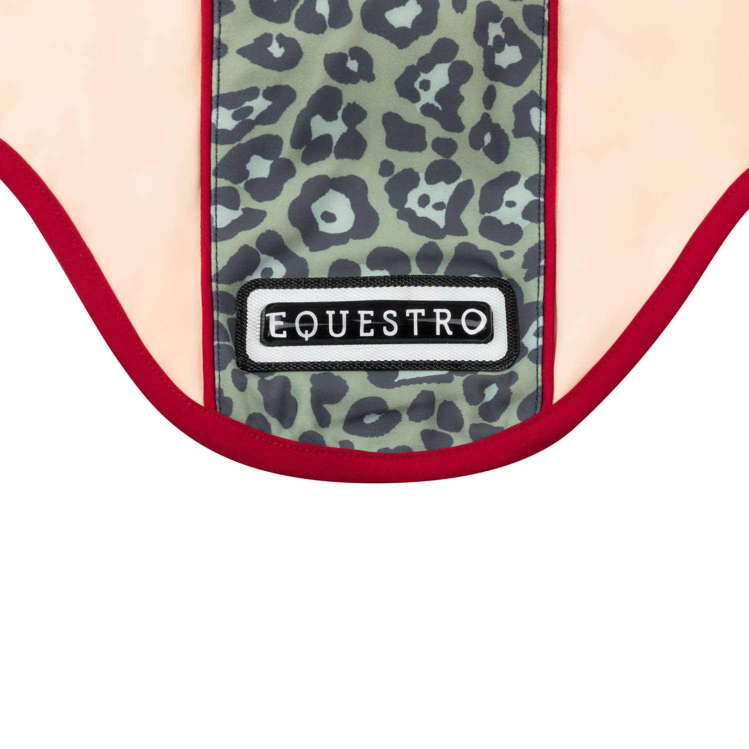 Equestro Cuffietta in Tessuto Tecnico con Fascia Centrale Leopardata
