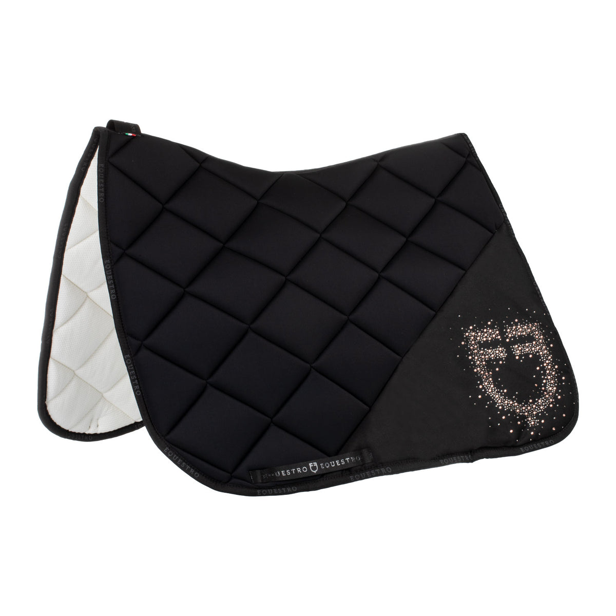 Equestro Sottosella da Dressage in Tessuto Tecnico con Logo Strass