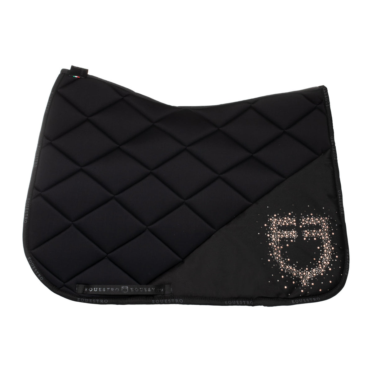 Equestro Sottosella da Dressage in Tessuto Tecnico con Logo Strass