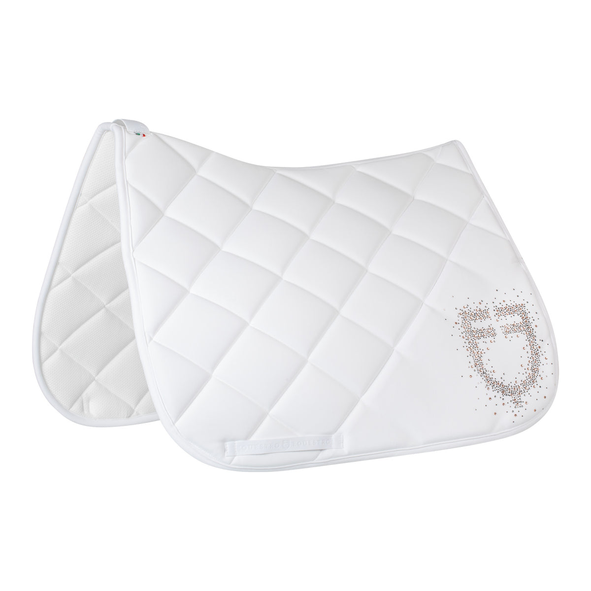 Equestro Sottosella da Dressage in Tessuto Tecnico con Logo Strass