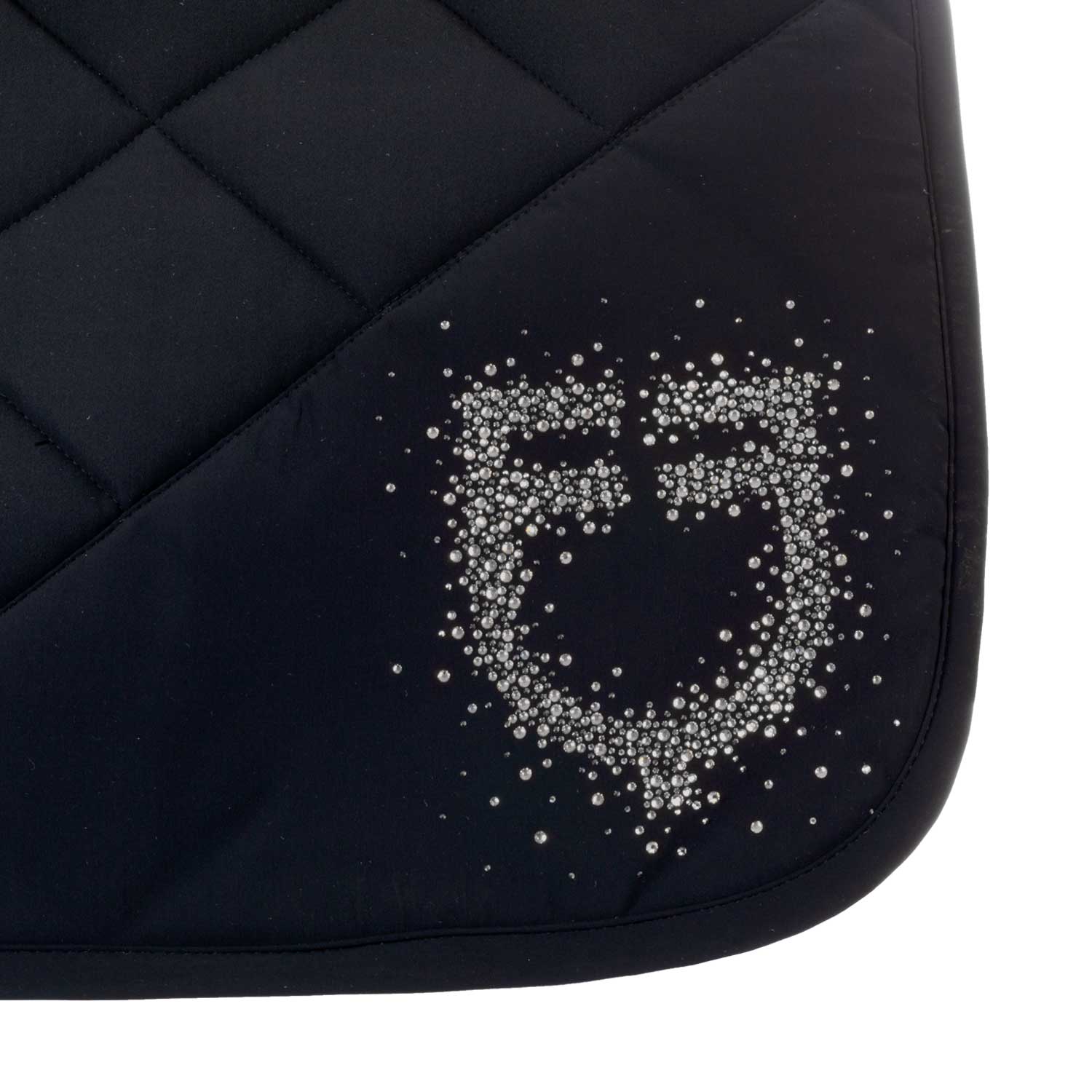 Equestro Sottosella da Salto in Tessuto Tecnico con Logo Strass