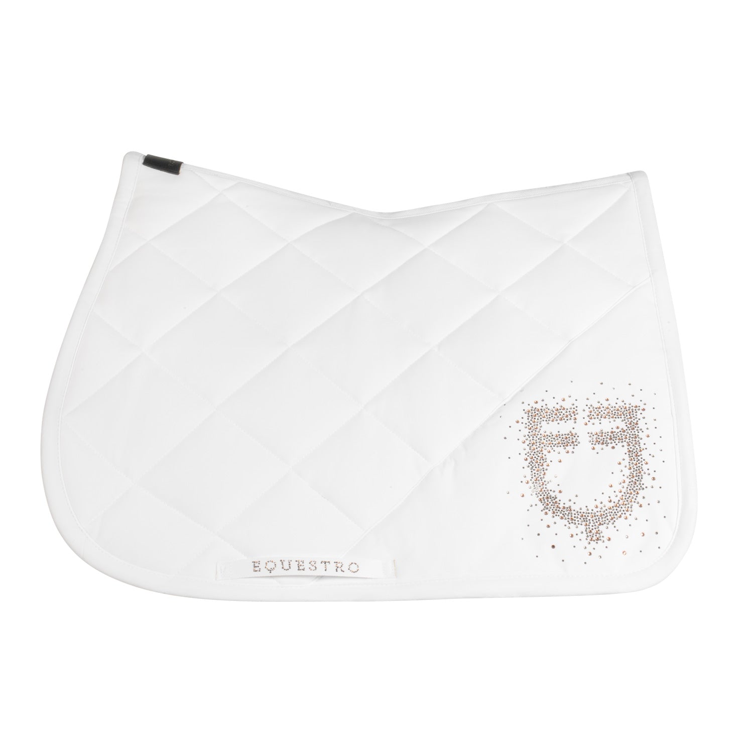 Equestro Sottosella da Salto in Tessuto Tecnico con Logo Strass