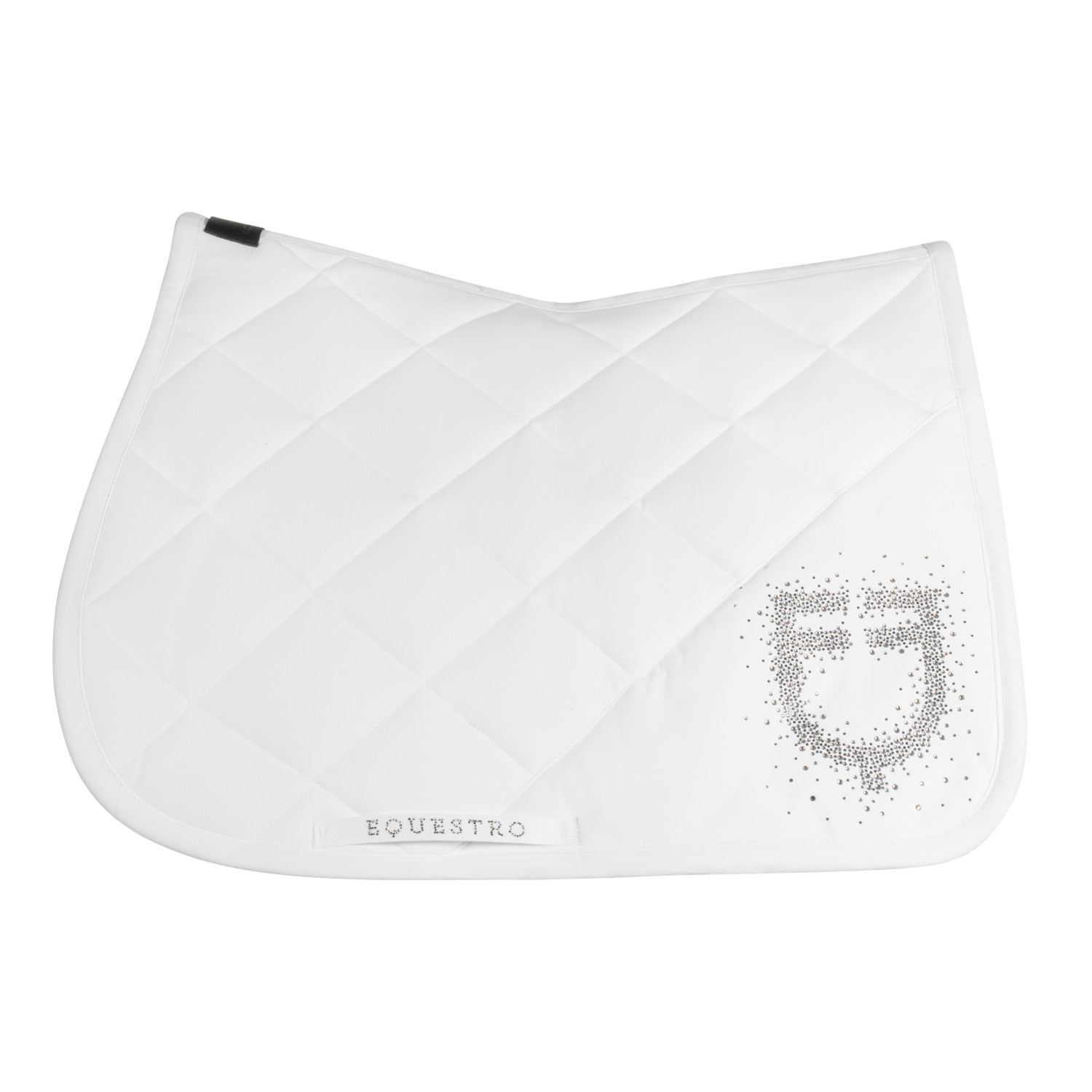 Equestro Sottosella da Salto in Tessuto Tecnico con Logo Strass