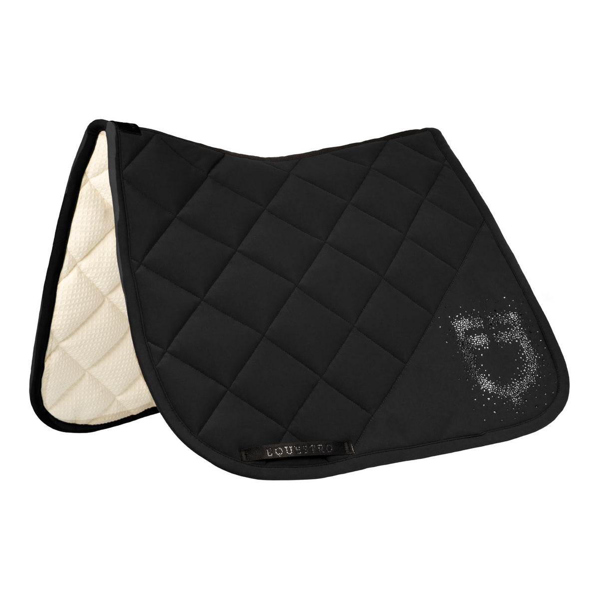 Equestro Sottosella da Dressage in Tessuto Tecnico con Logo Strass