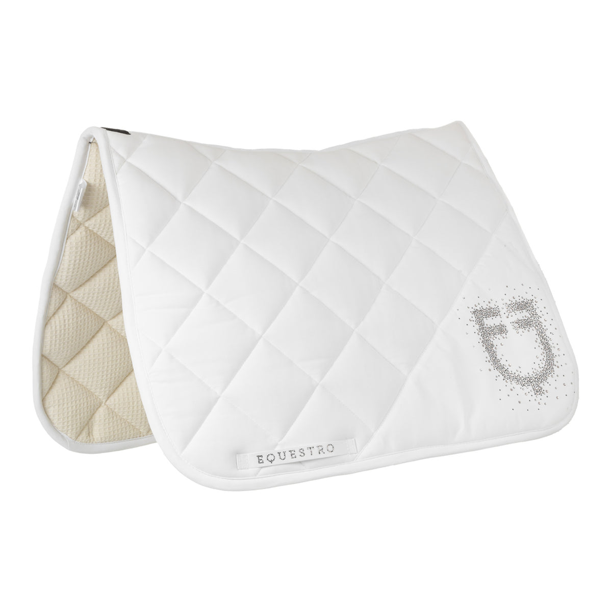 Equestro Sottosella da Dressage in Tessuto Tecnico con Logo Strass