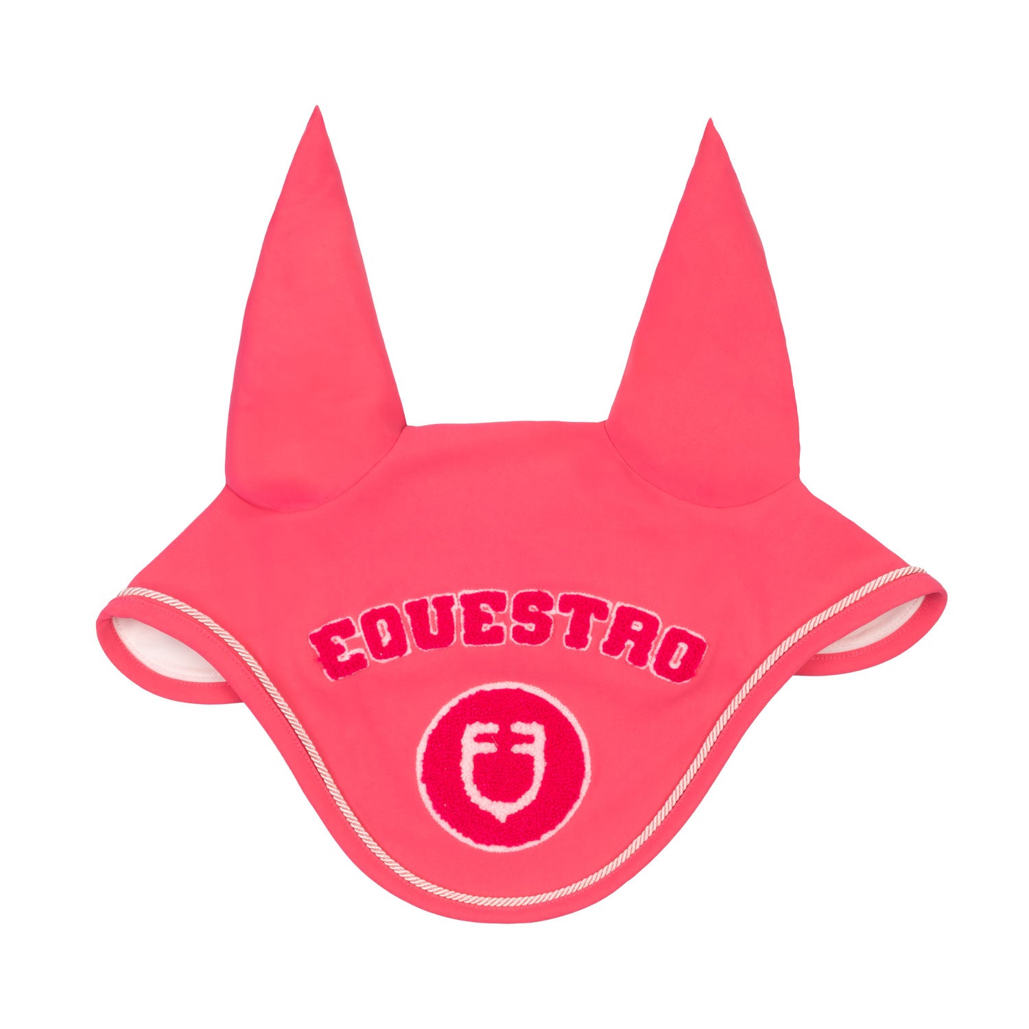 Equestro Cuffietta in Tessuto Tecnico con Logo Su Patch Spugna