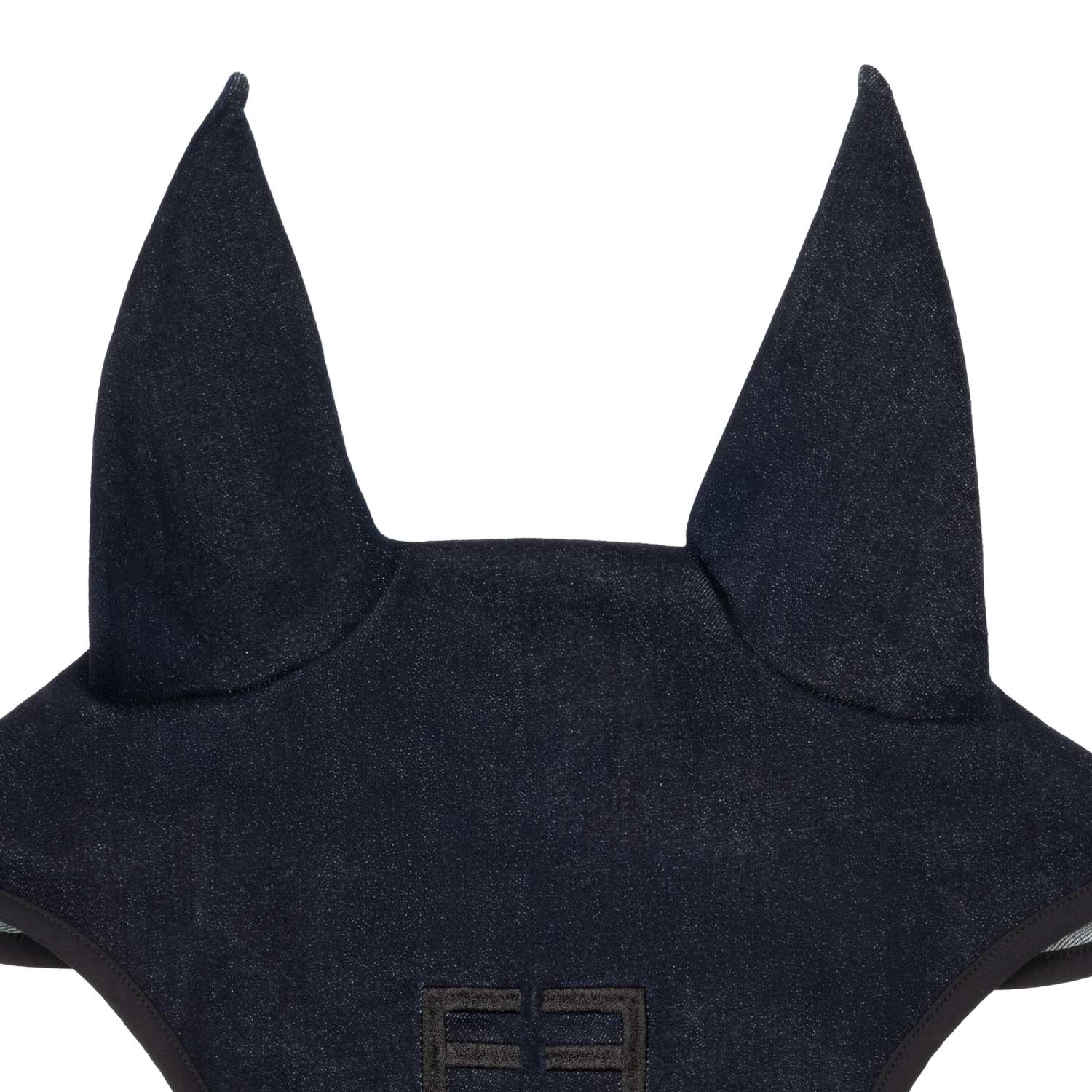 Equestro Cuffietta in Tessuto Tecnico Effetto Denim con Logo