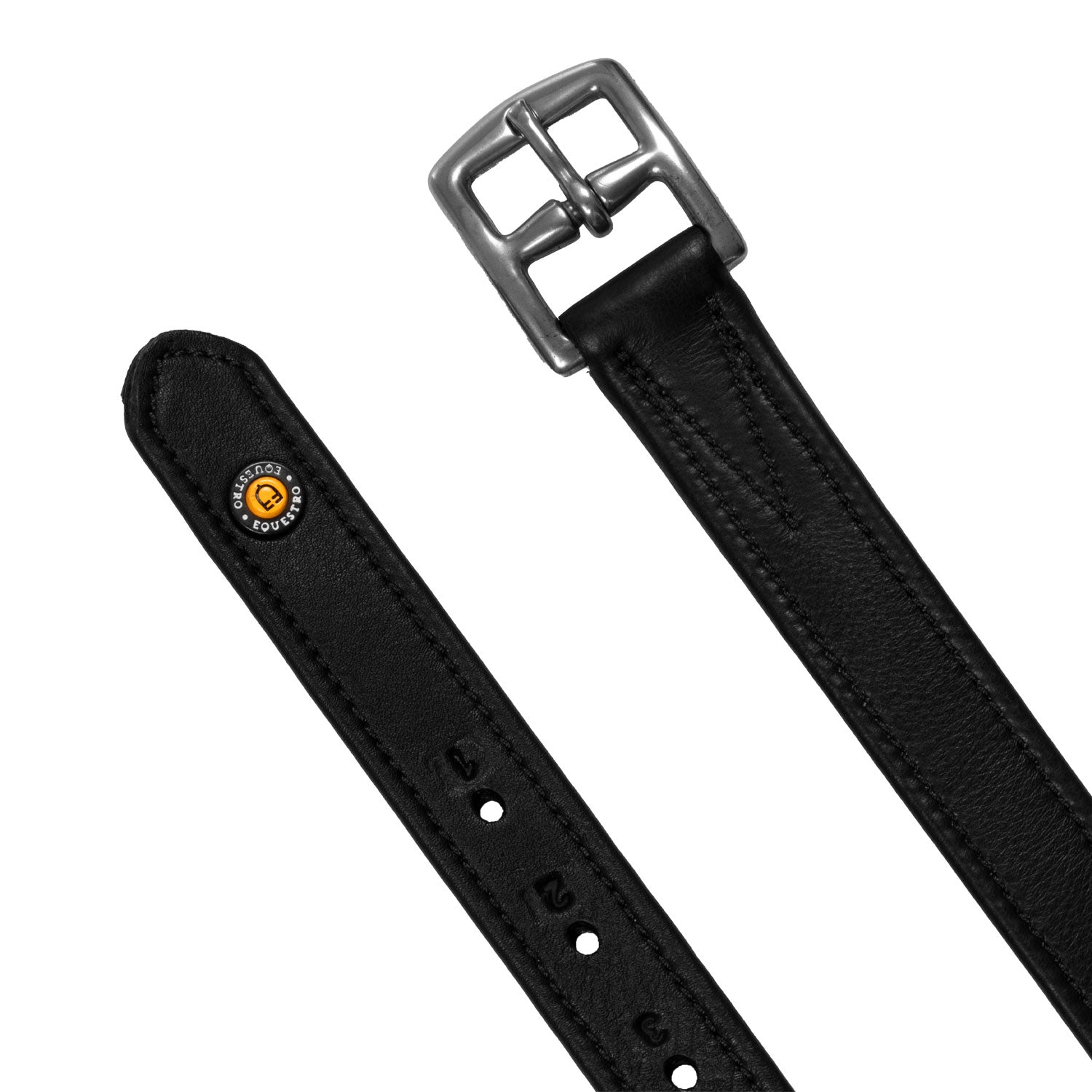 Staffili Equestro anti allungamento in cuoio con fori numerati e Nylon interno