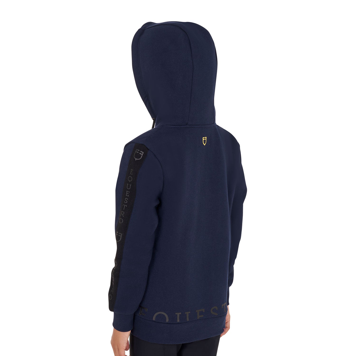 Felpa bambina Equestro full zip con pile interno