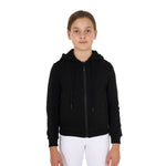 Felpa bambina Equestro full zip con pile interno