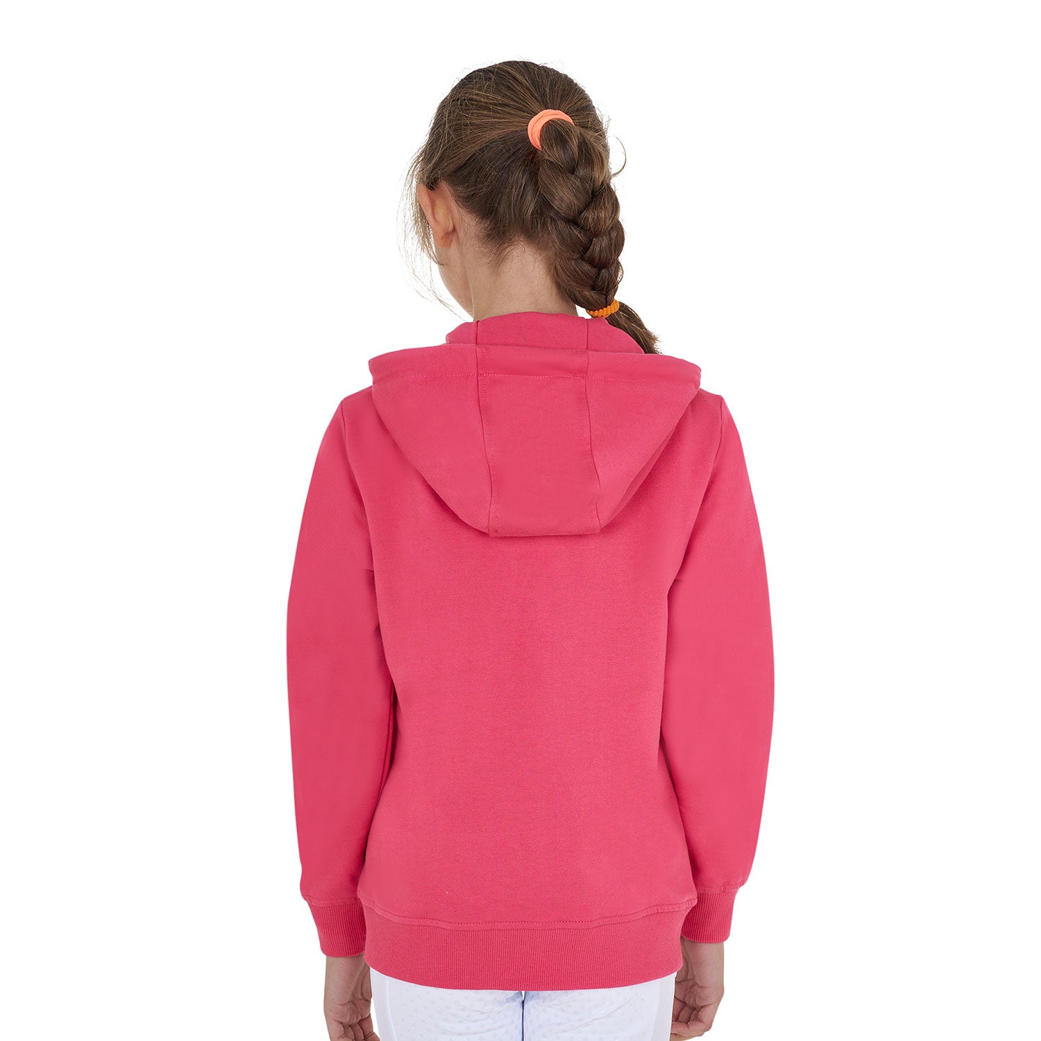 Felpa bambina con cappuccio e zip frontale