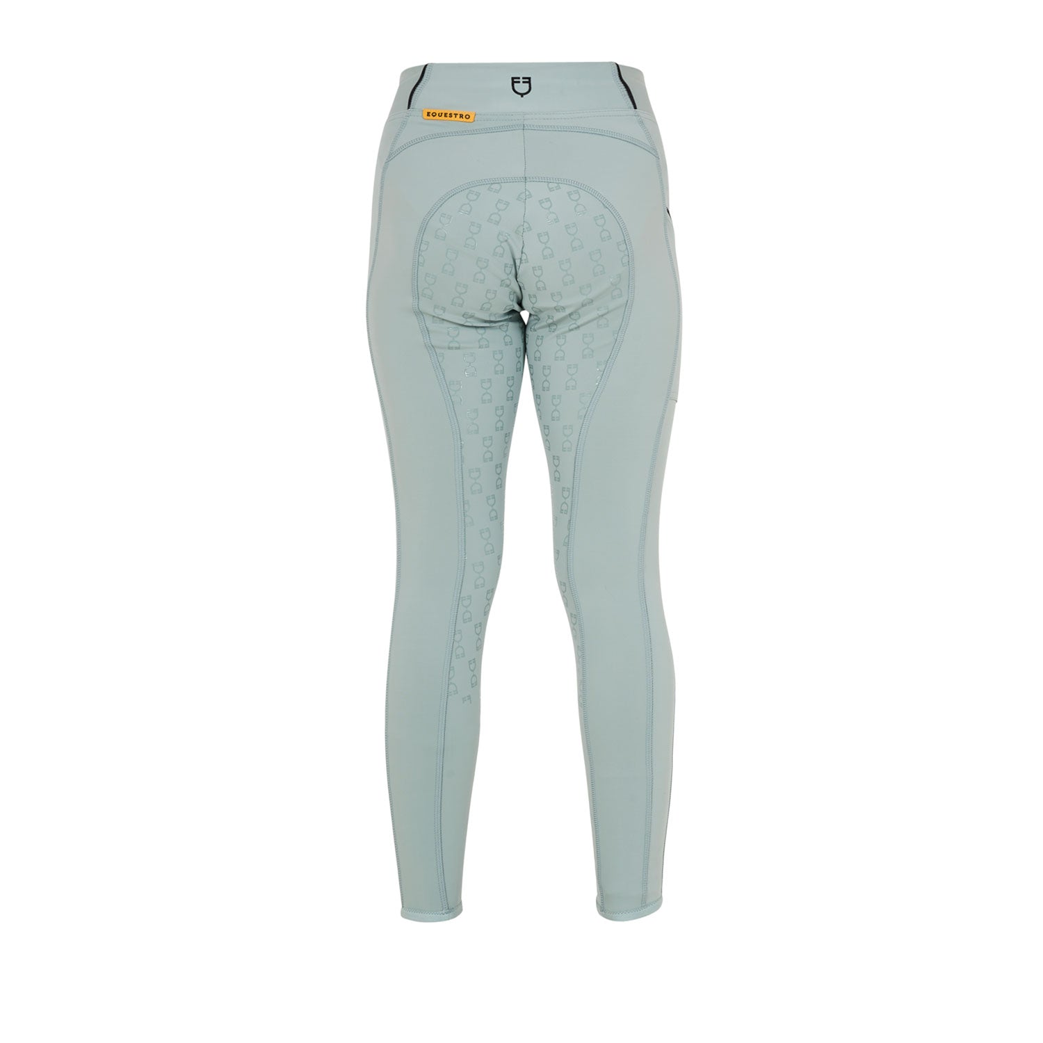 Leggins bambina slim fit con grip siliconato e logo Equestro