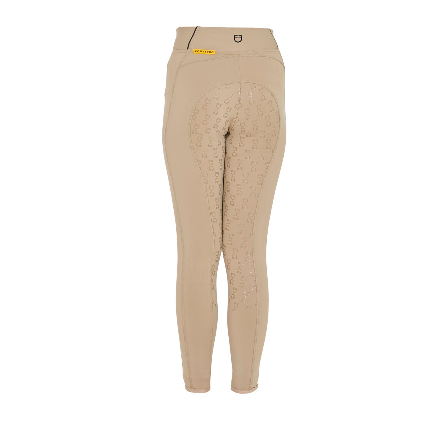 Leggins bambina slim fit con grip siliconato e logo Equestro