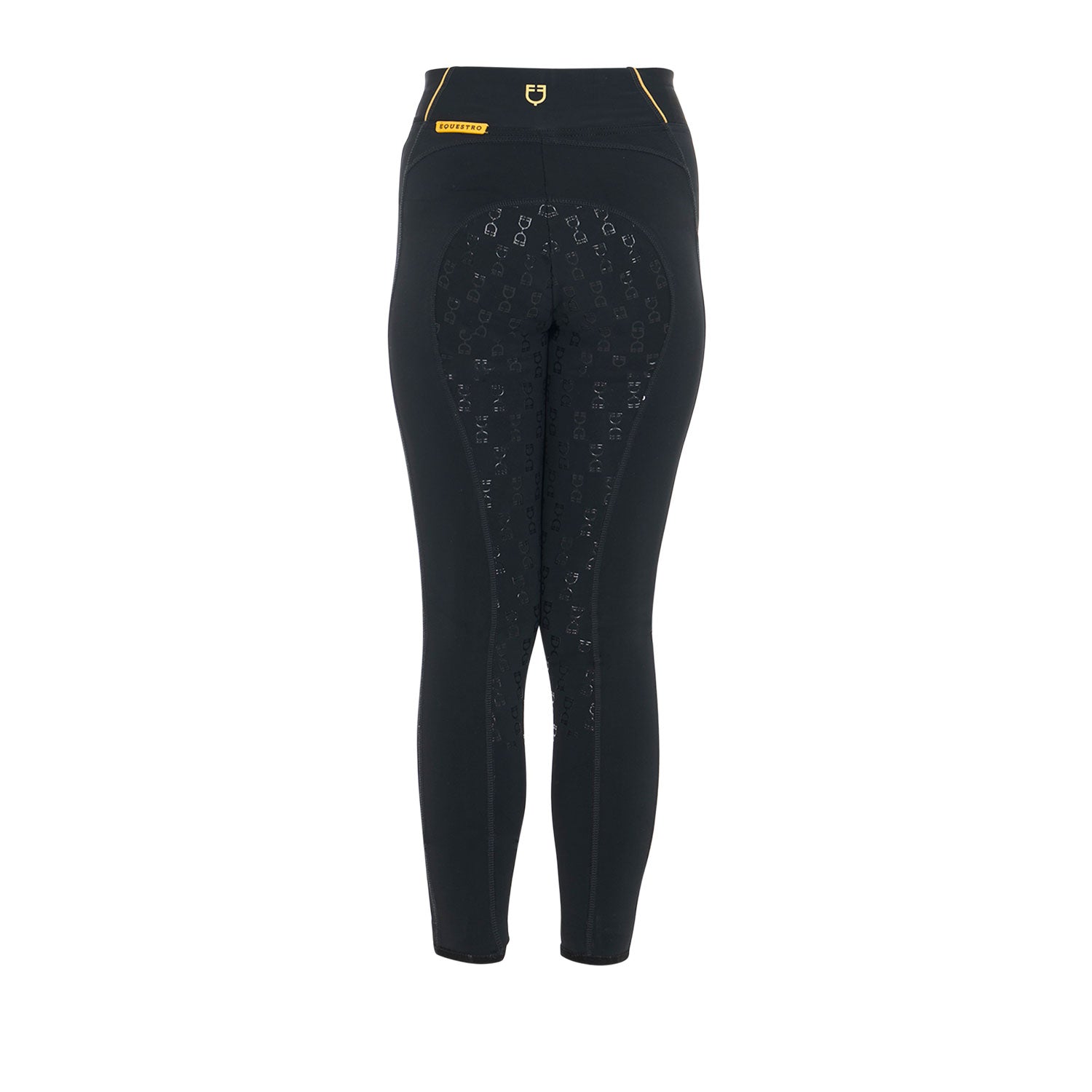 Leggins bambina slim fit con grip siliconato e logo Equestro