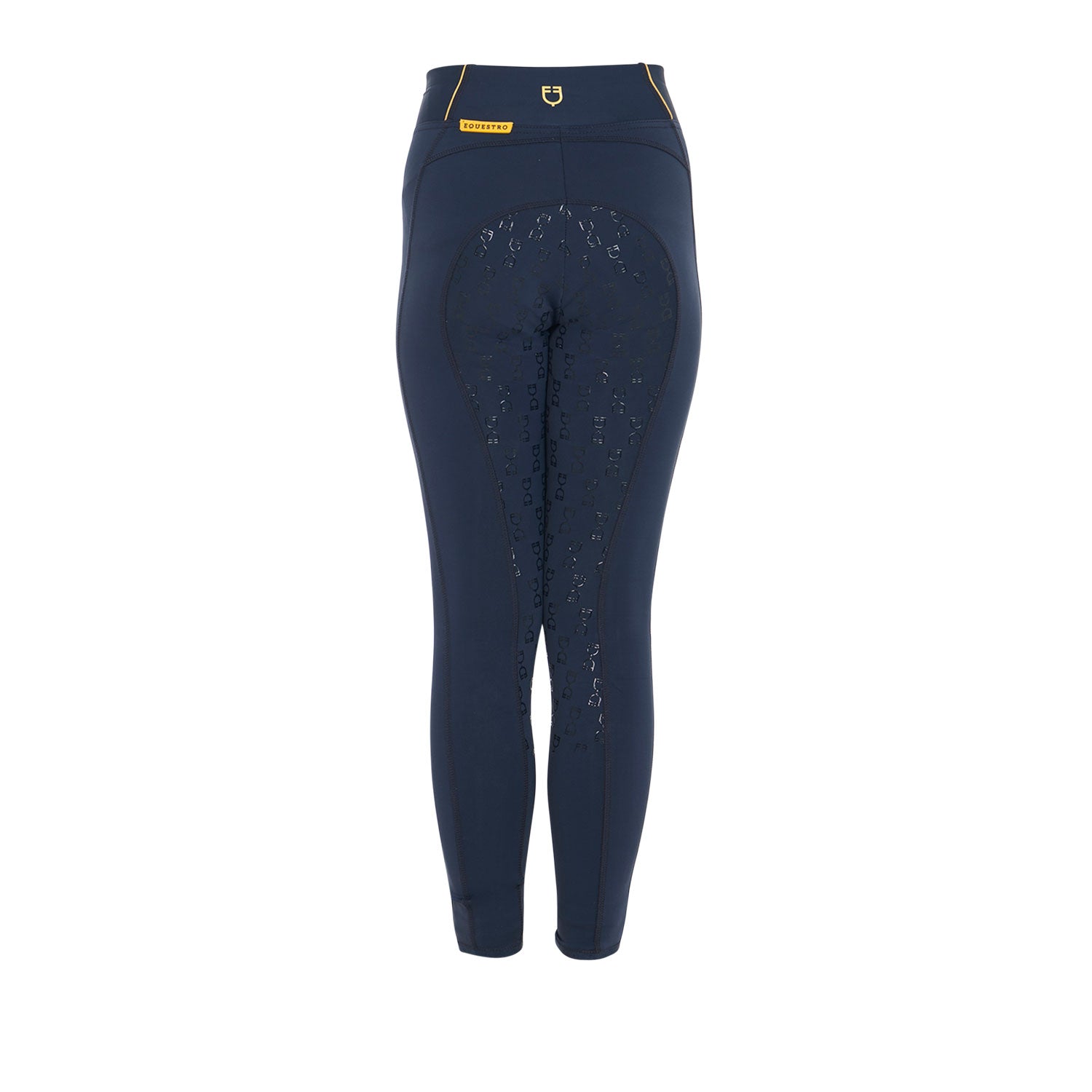 Leggins bambina slim fit con grip siliconato e logo Equestro