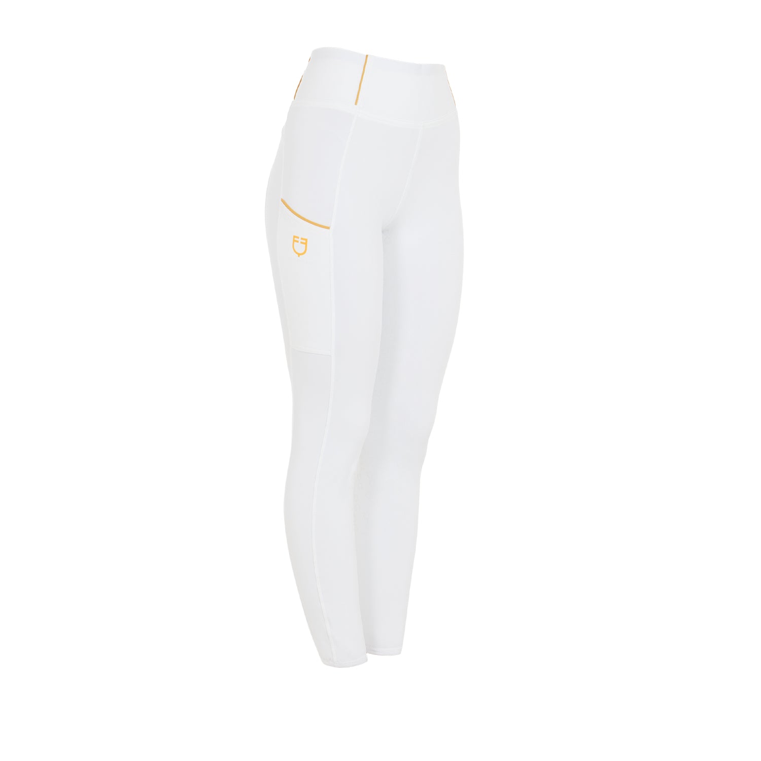 Leggins bambina slim fit con grip siliconato e logo Equestro